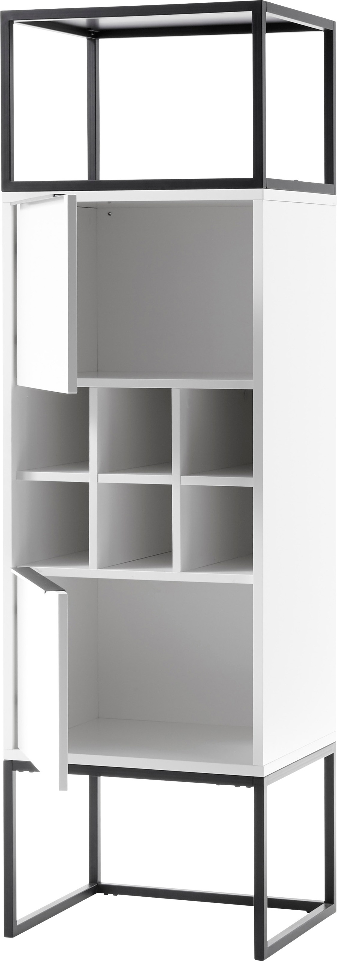 HBZ Highboard »Lille«, (1 St.), mit LED-Beleuchtung, Wohnzimmerschrank in Eiche Artisan NB