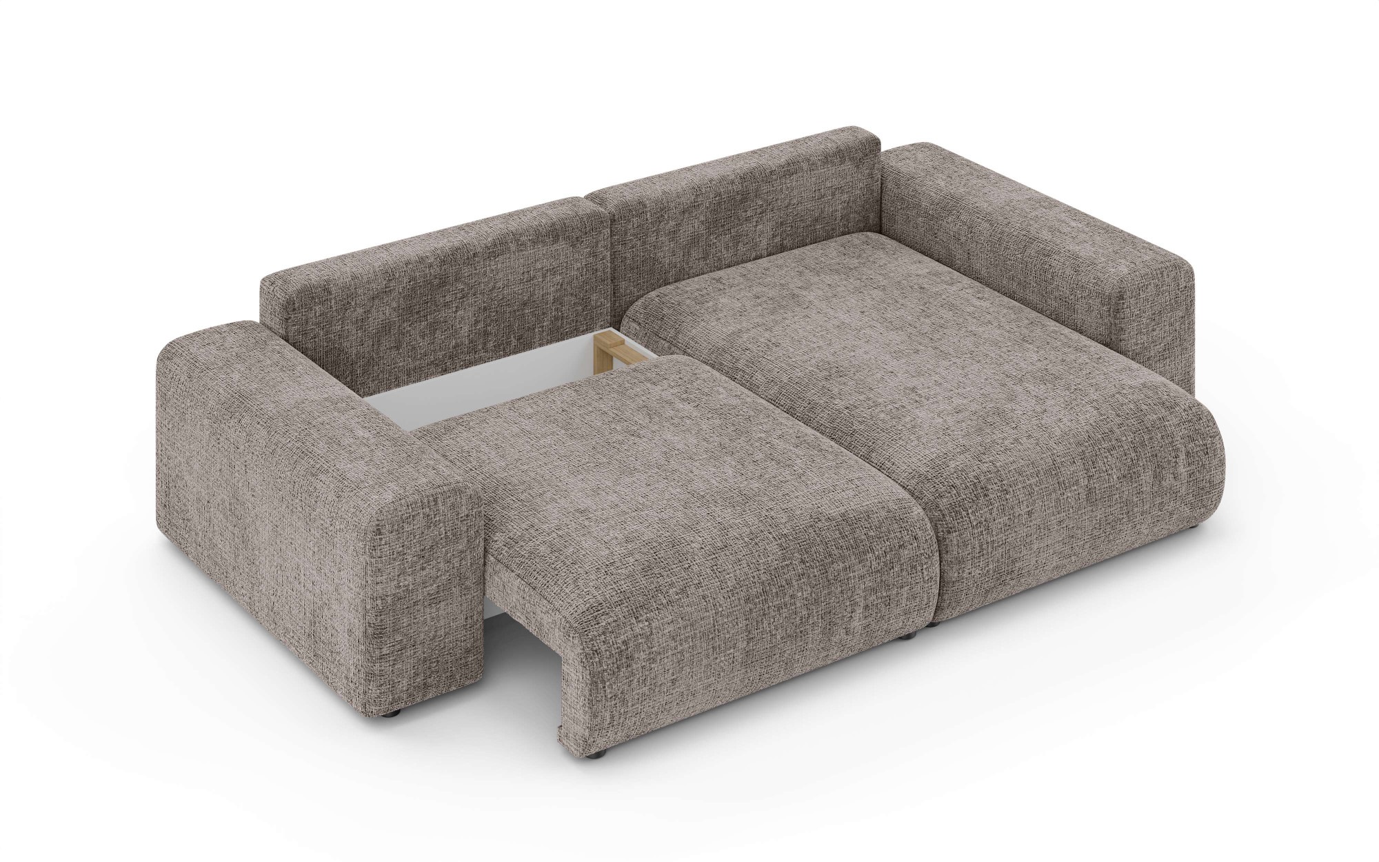 Home affaire Ecksofa »LAKESIDE mit Bettfunktion und Bettkasten, B/T/H 257/166/84 cm«, L-Form, Recamiere beidseitig montierbar, mit Wellenunterfederung