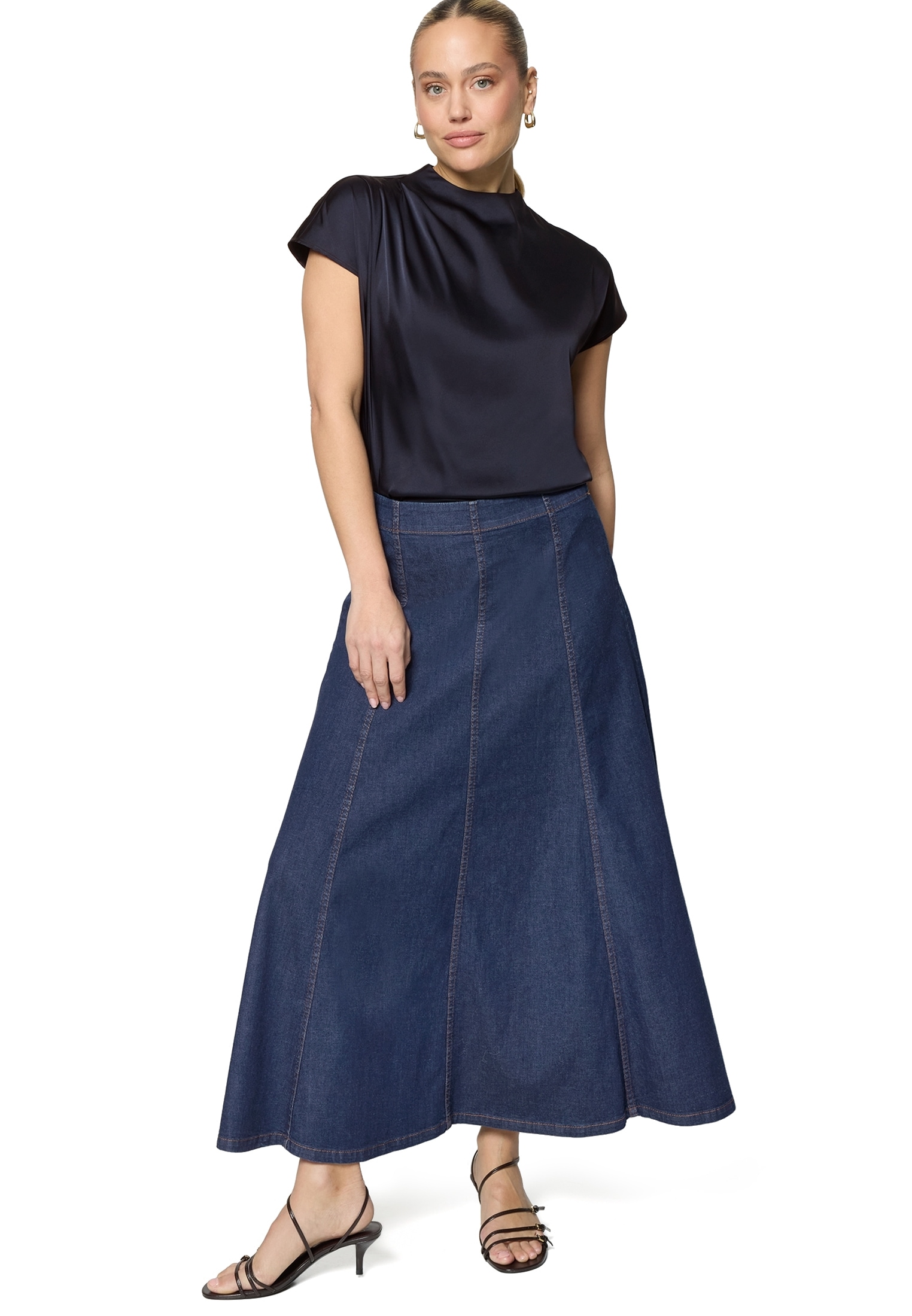 Zero Satinbluse »Damen mit Kragen«