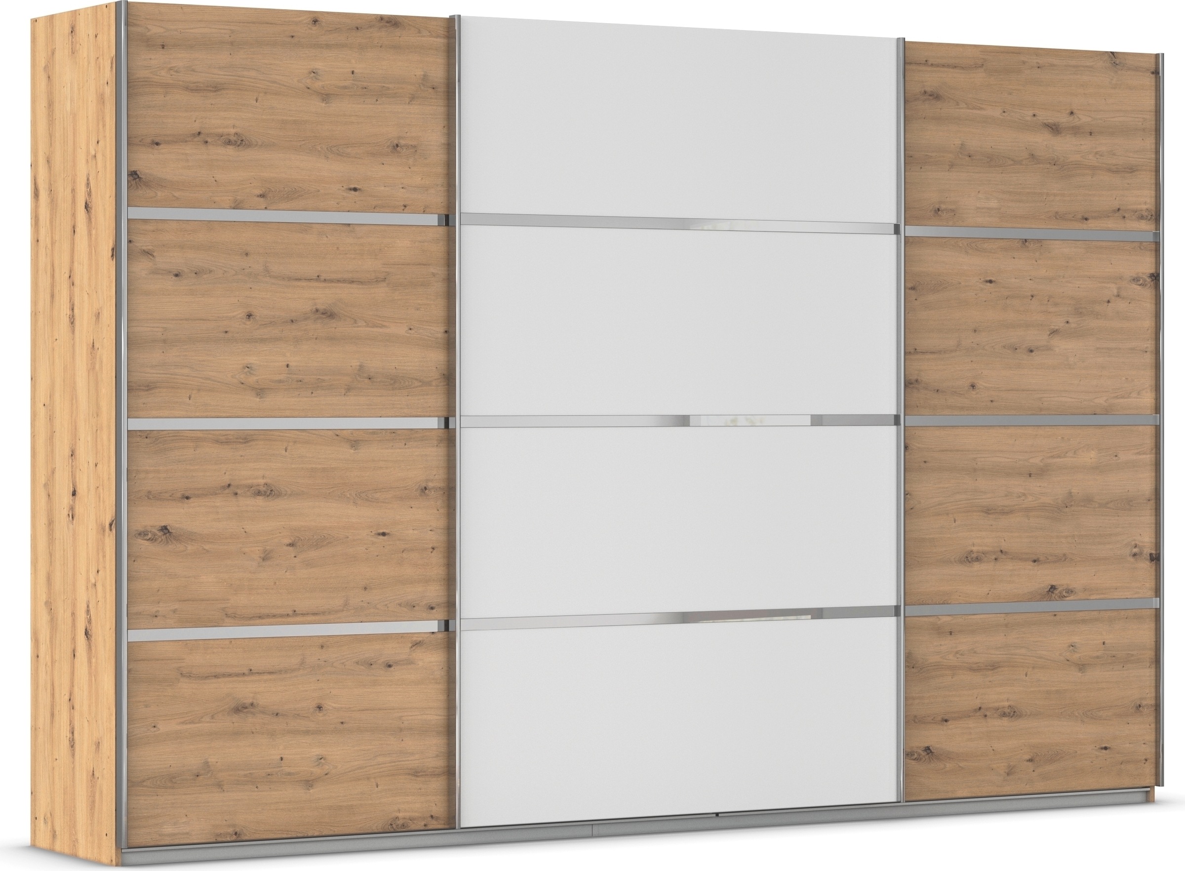 OTTO home Kleiderschrank "Mehrzweckschrank Aktenschrank Möbel Mietswohnung Schlafzimmer AVOLA" 3 verschiedene Ausstattungen BASIC/CLASSIC/PREMIUM (inkl. SOFT-CLOSE), mit eleganten Zierleisten in Chrom, Schwarz oder Weiß MADE IN GERMANY