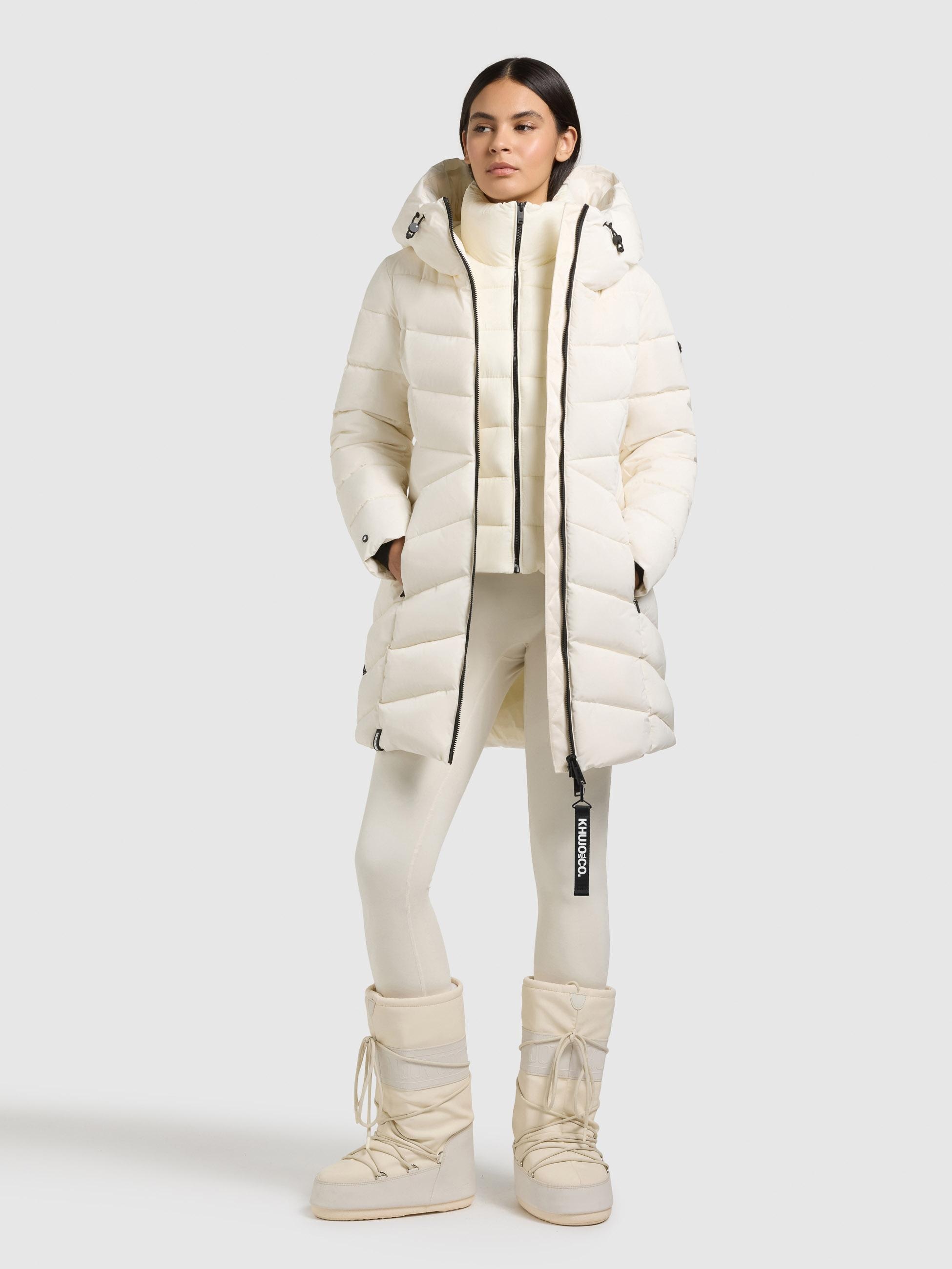 khujo Wintermantel »Dier« Winter Steppmantel mit Inlay und Kapuze