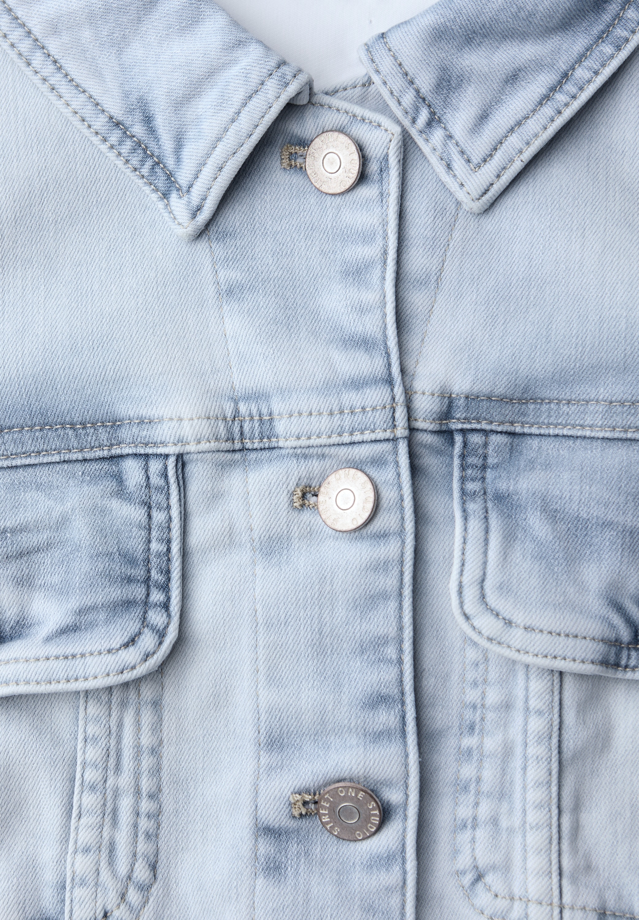 STREET ONE STUDIO Jeansjacke ohne Kapuze mit Brusttaschen