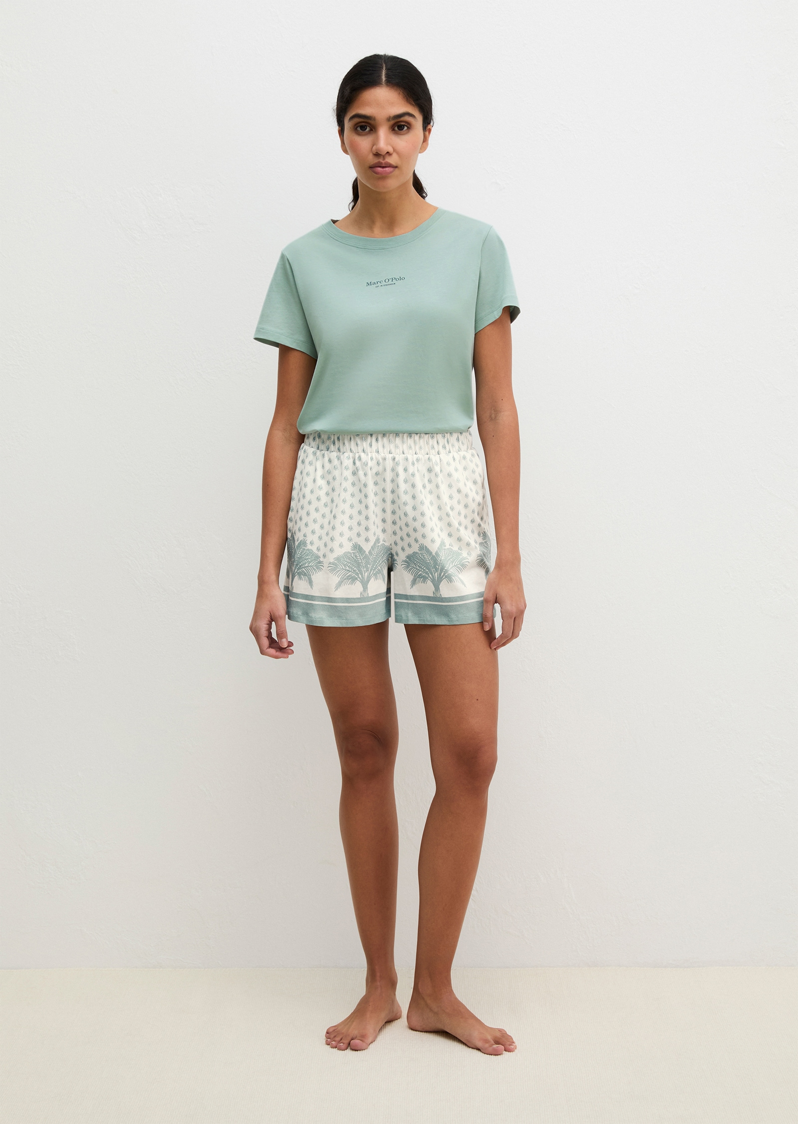 Marc OPolo Schlafshorts "Mix N Match Cotton" mit floralem Print, Gummizug günstig online kaufen