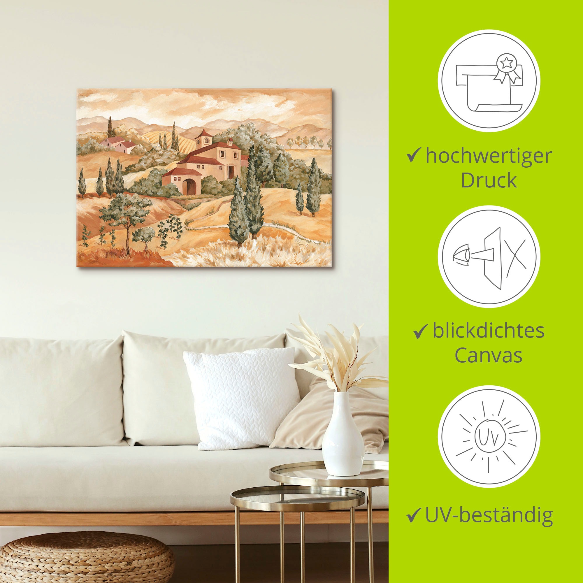 Artland Wandbild »Landschaft IV«, Europa, (1 St.), als Alubild, Outdoorbild, Leinwandbild in verschied. Größen