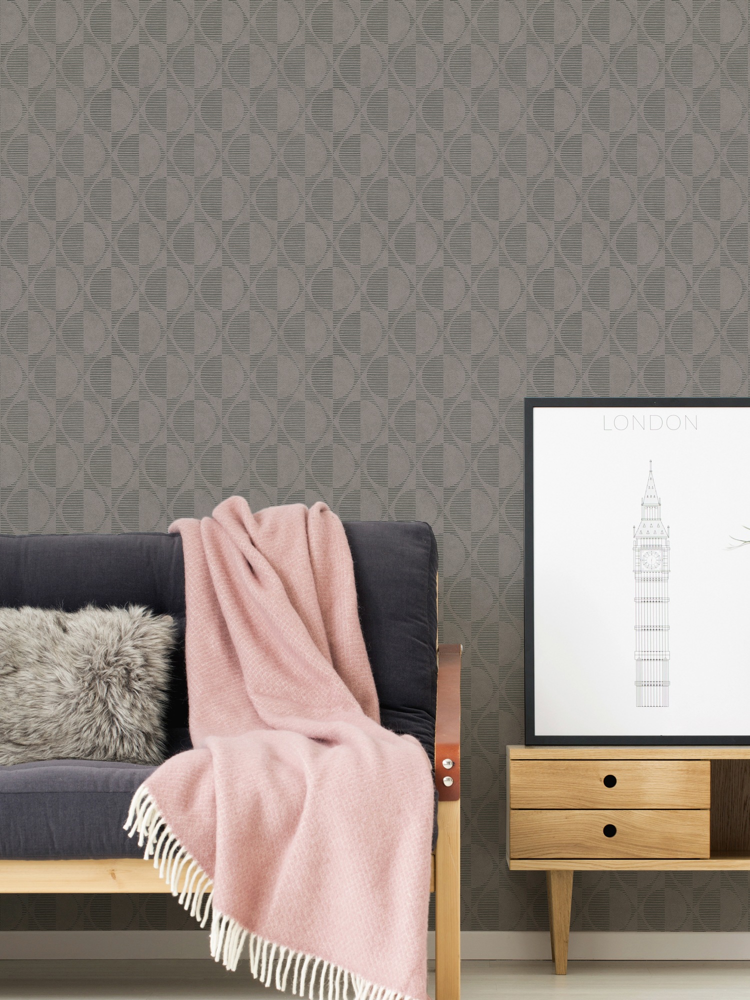 A.S. Création Vliestapete »Pop Style«, gemustert-gepunktet, Geometrische Tapete Tapeten Wohnzimmer Schlafzimmer Küche Flur Design