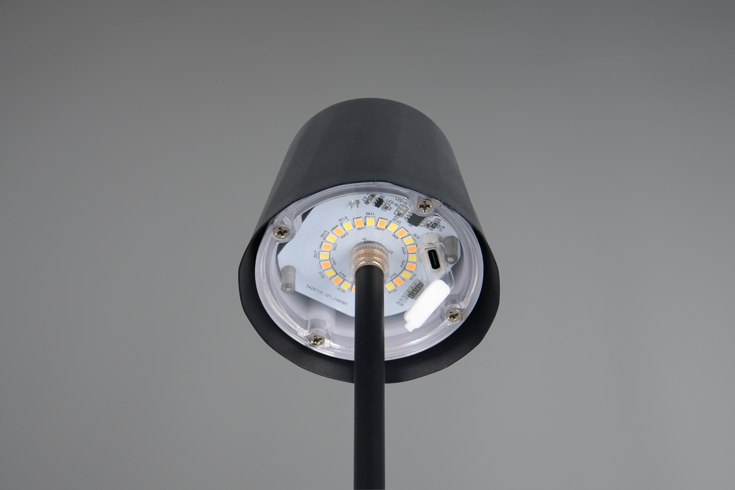 REALITY Leuchten LED Tischleuchte »DIAZ, Outdoor Akku Tischlampe Höhe 21 cm Ø 8,5 cm, IP44, Touchdimmer«, 1 flammig, Leuchtmittel LED-Board | LED fest integriert, CCT Lichtfarbe einstellbar 2700-6500K, 160 Lumen, 1,6W, USB Anschluss