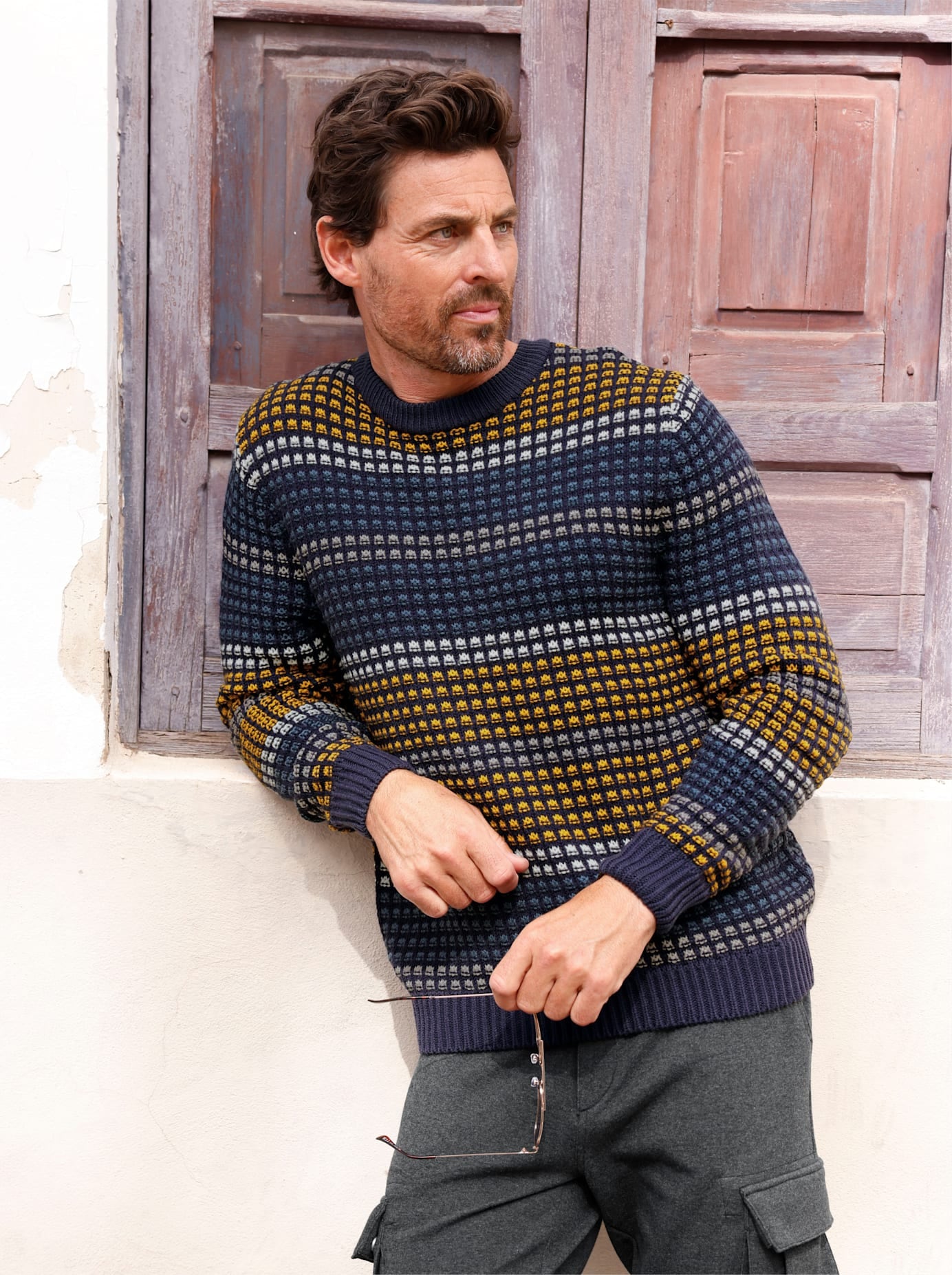 Marco Donati Rundhalspullover "Pullover"