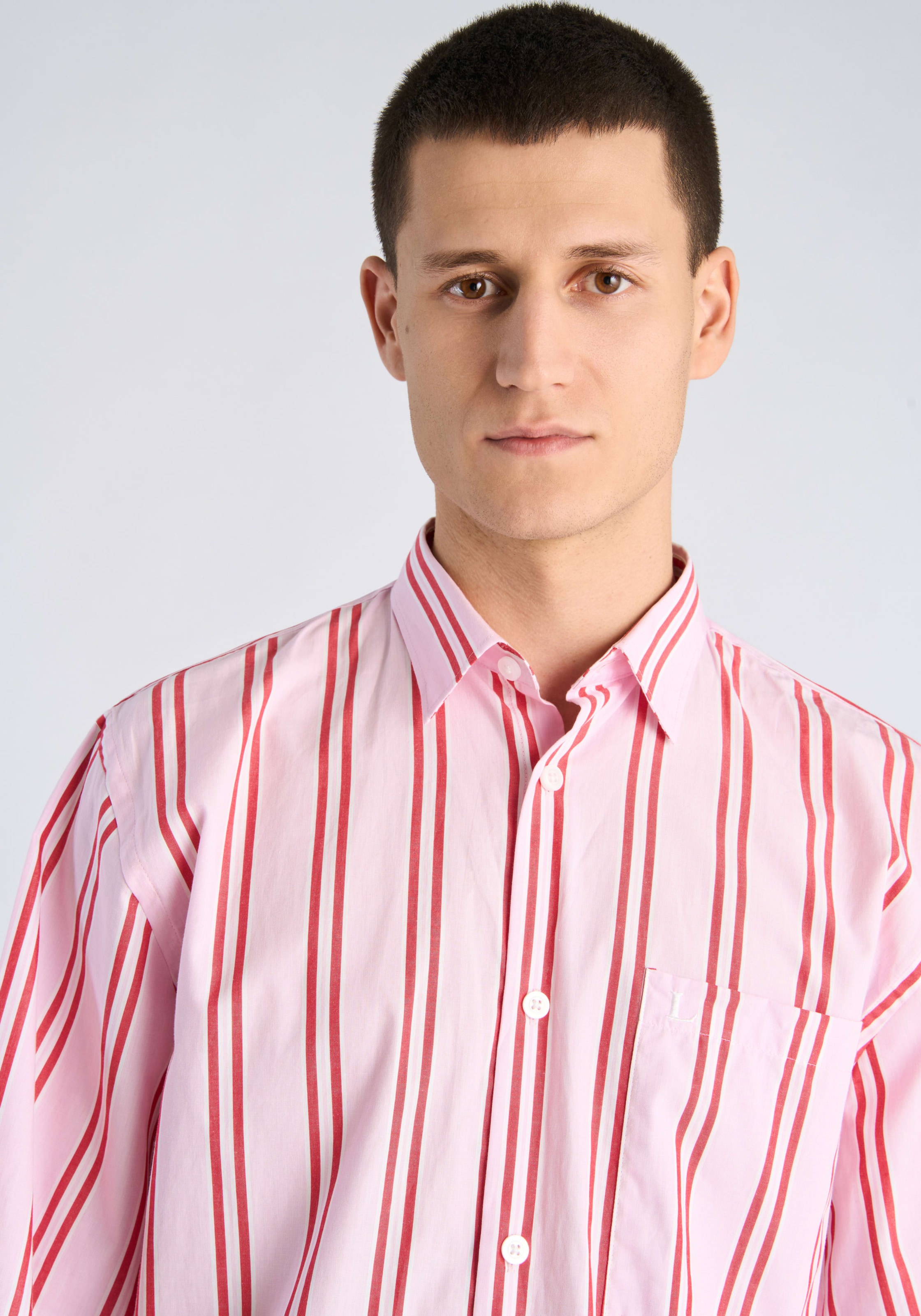 LINDBERGH Streifenhemd mit Hemdkragen und Knopfleiste / relaxed fit
