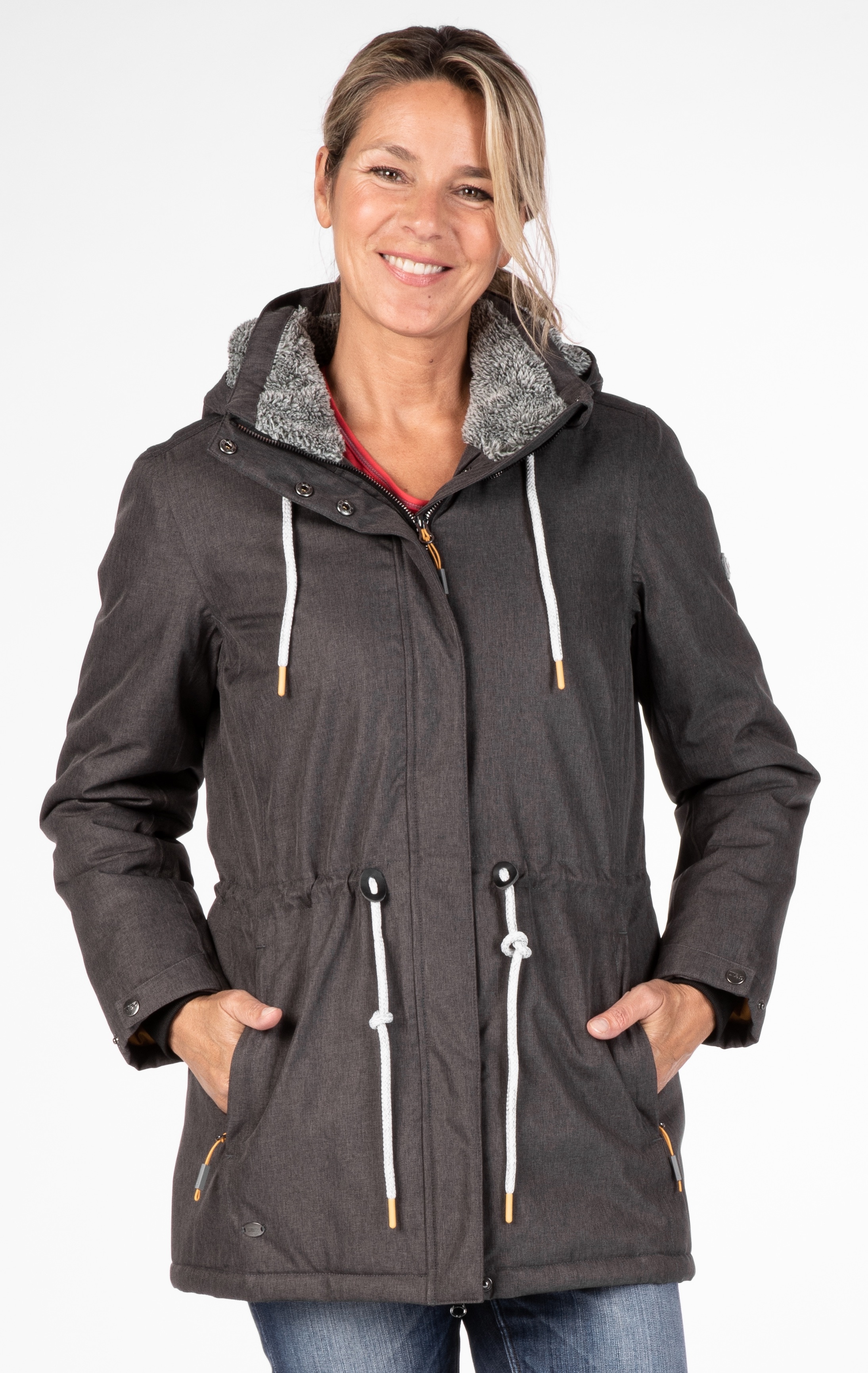 LPO Parka "PAISLEY II NEW WOMEN" mit Kapuze leicht wattierter Parka mit abnehmbarer Kapuze