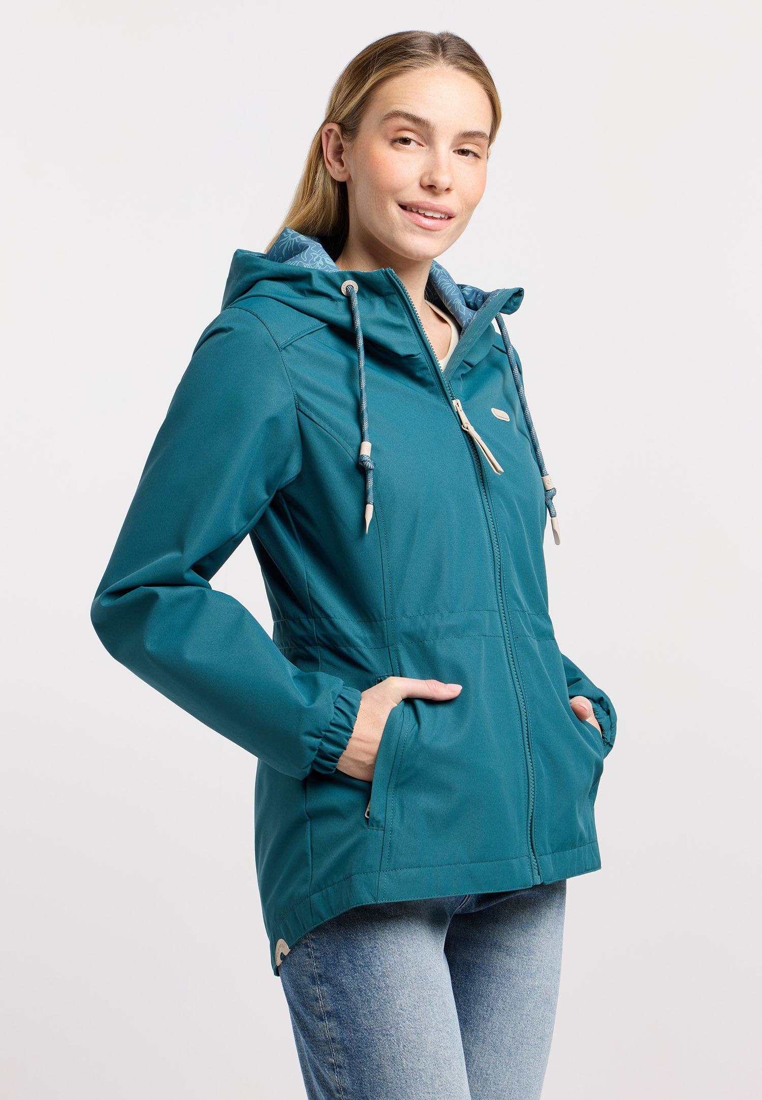 Ragwear Parka "DANKKA" mit Kapuze Mit Kordelzug, geblümtem Futter und refle günstig online kaufen