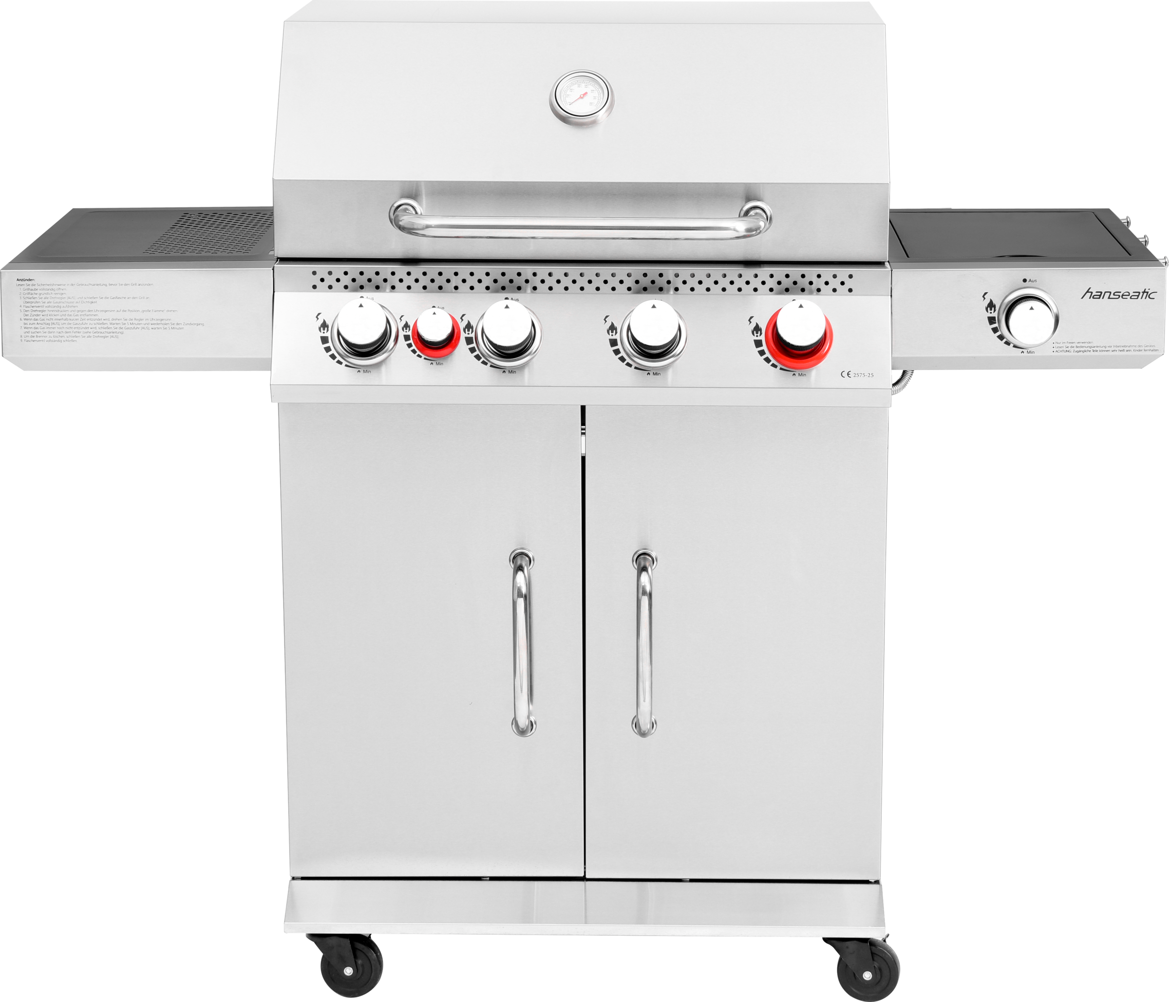 Hanseatic Gasgrill "Memphis", BxTxH: 133x61x113,6 cm, 19 kW Gesamtleistung günstig online kaufen