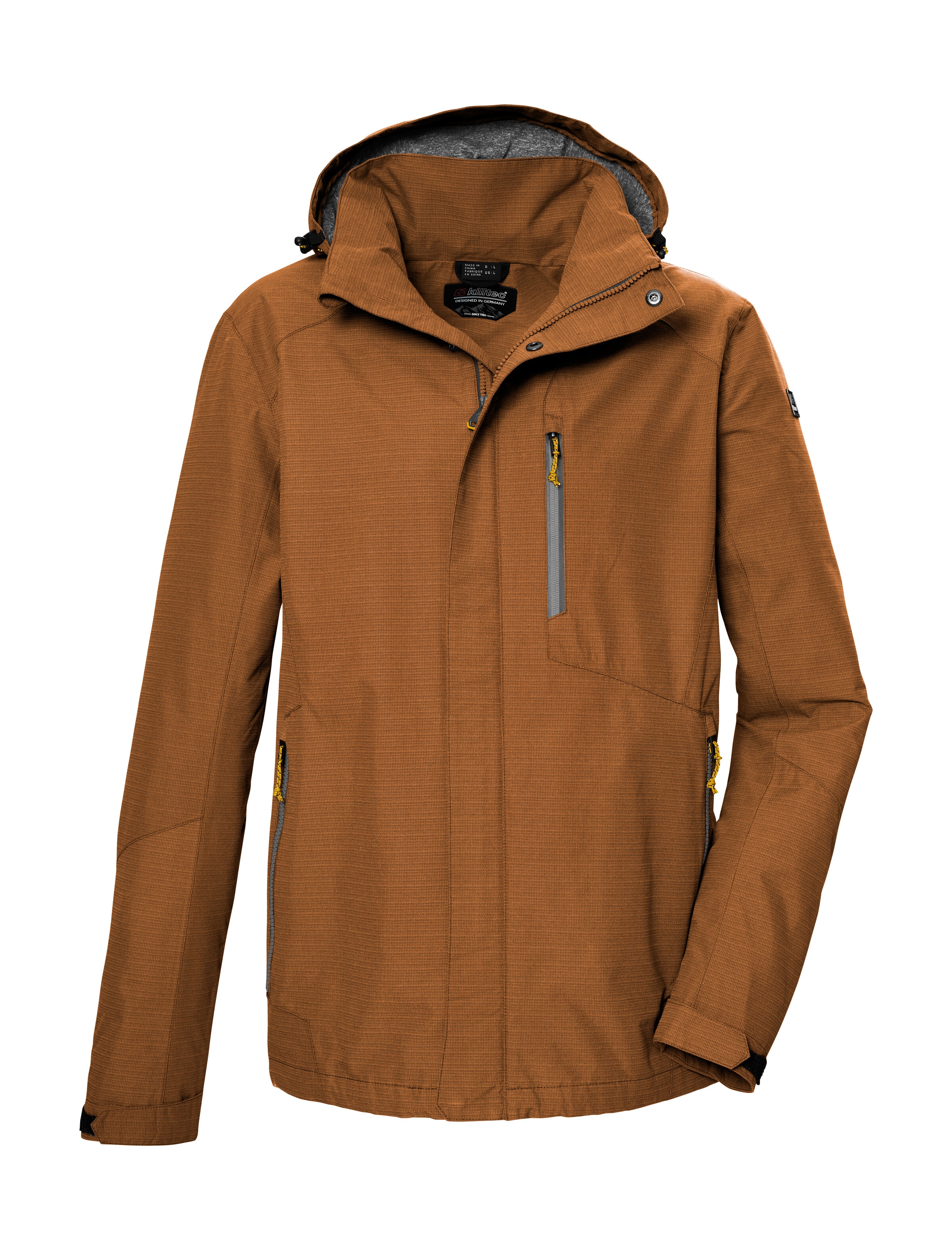 Killtec Funktionsjacke "KOS 256 MN JCKT" Wasser- und winddichte Herrenjacke, atmungsaktiv, abnehmbare Kapuze
