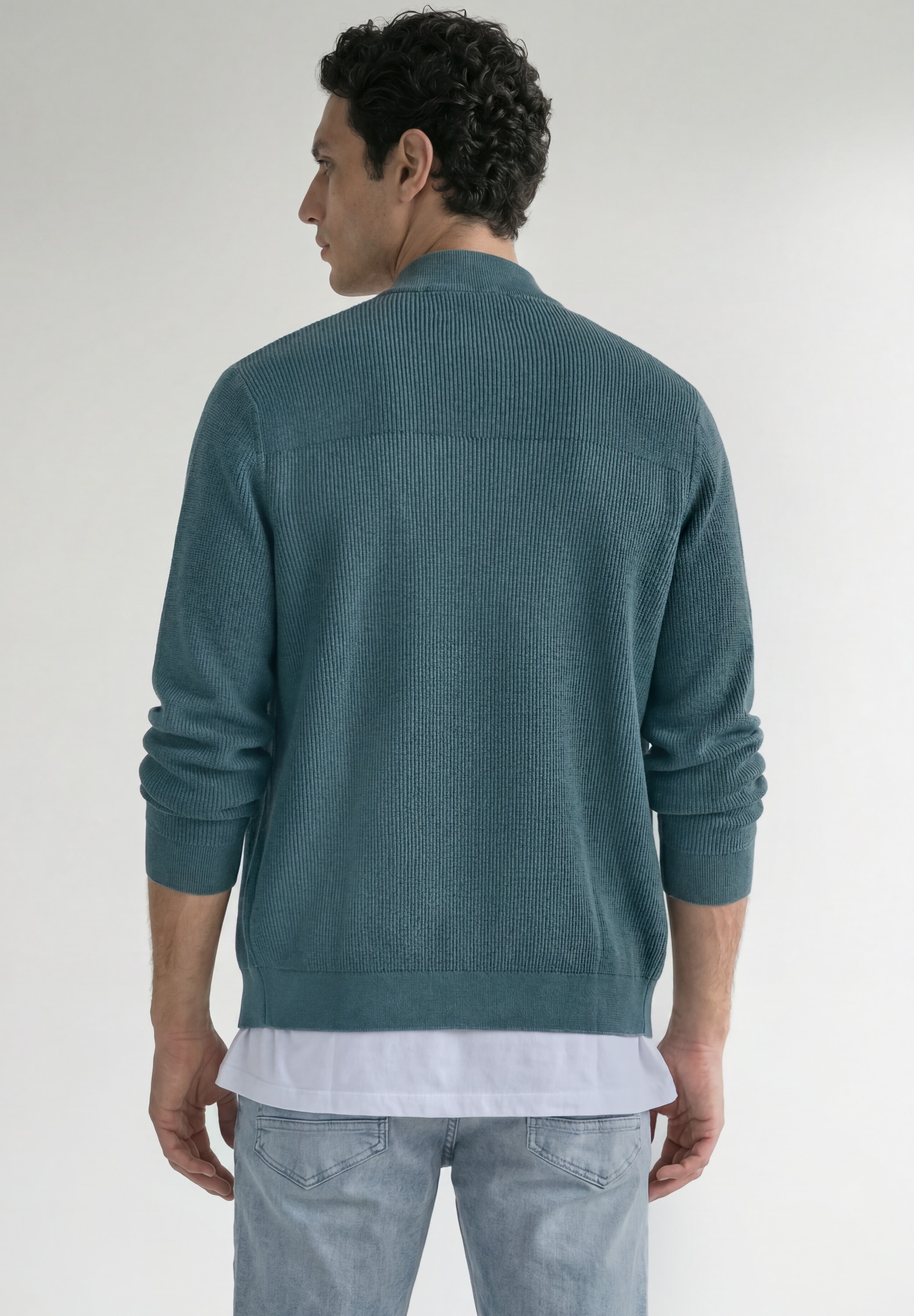 STREET ONE MEN Cardigan aus reiner Baumwolle
