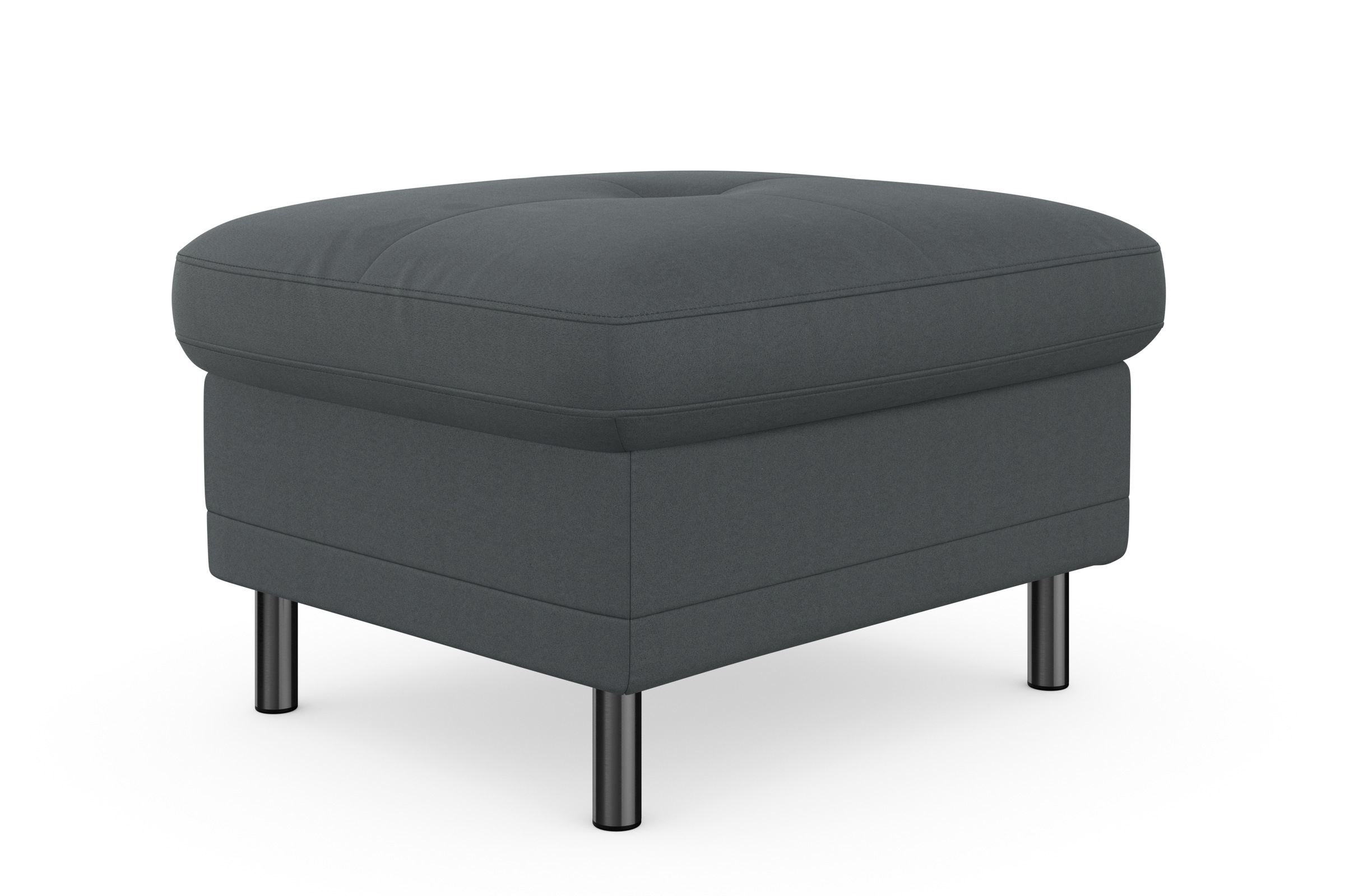 Stauraumhocker HOME AFFAIRE, B:76cm H:46cm T:64cm, grau, 100% Polyester, Hocker, "Calando", passend zur Polsterserie "Calando", auch im