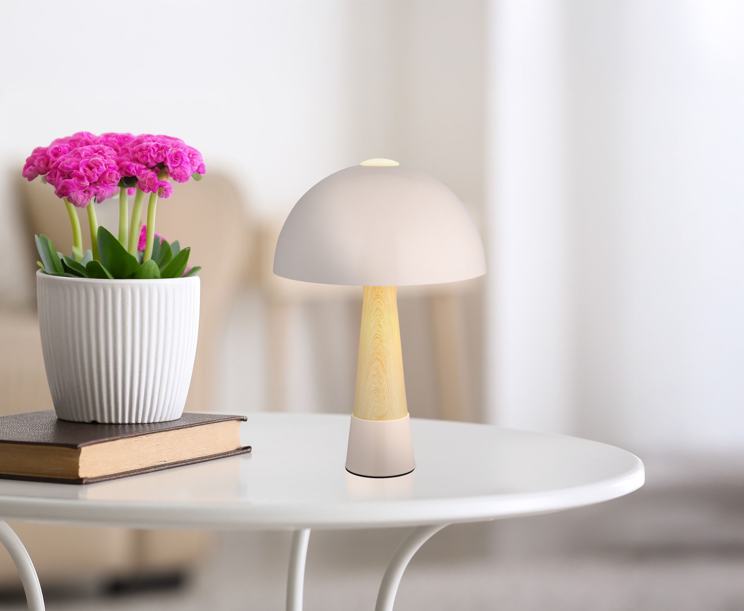 NOWA Tischleuchte »PAULIN« E27 1 Stk. Tischlampe, Design Leuchte