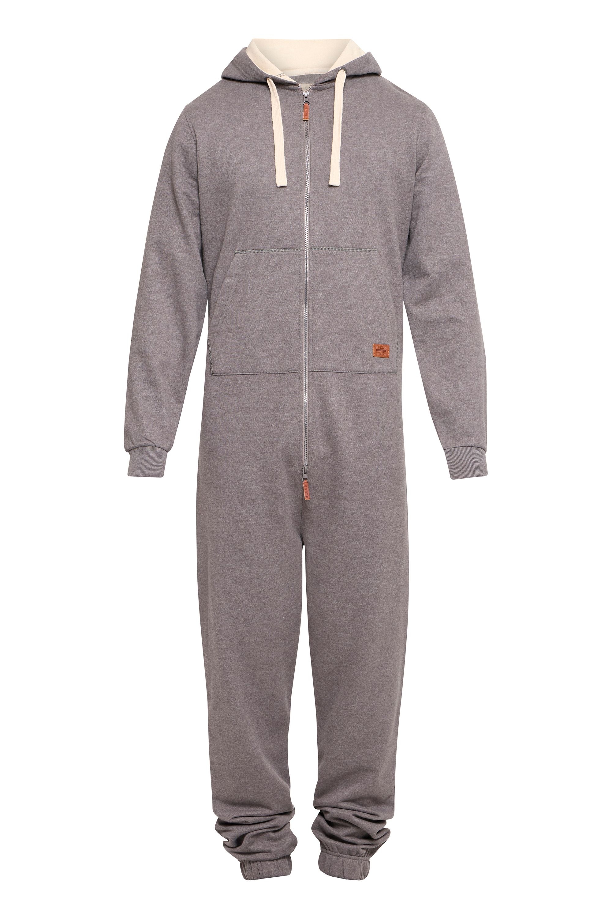BLEND Herren Overall "Overall BHSalinho", Gr. L, grau, Obermaterial: 60% Baumwolle CO. 40% Polyester PES., Overalls