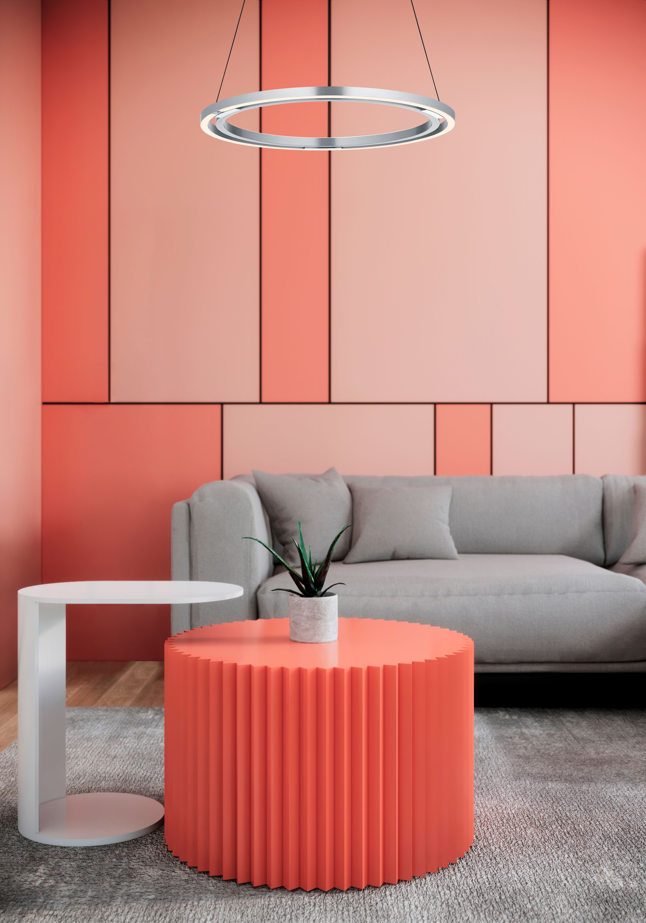 HELL höllisch gutes Licht LED Pendelleuchte »RINGO« LED-Modul 1 Stk. warmweiß - kaltweiß Tastdimmer, 3-Stufen CCT, Stufenlos höhenverstellbar