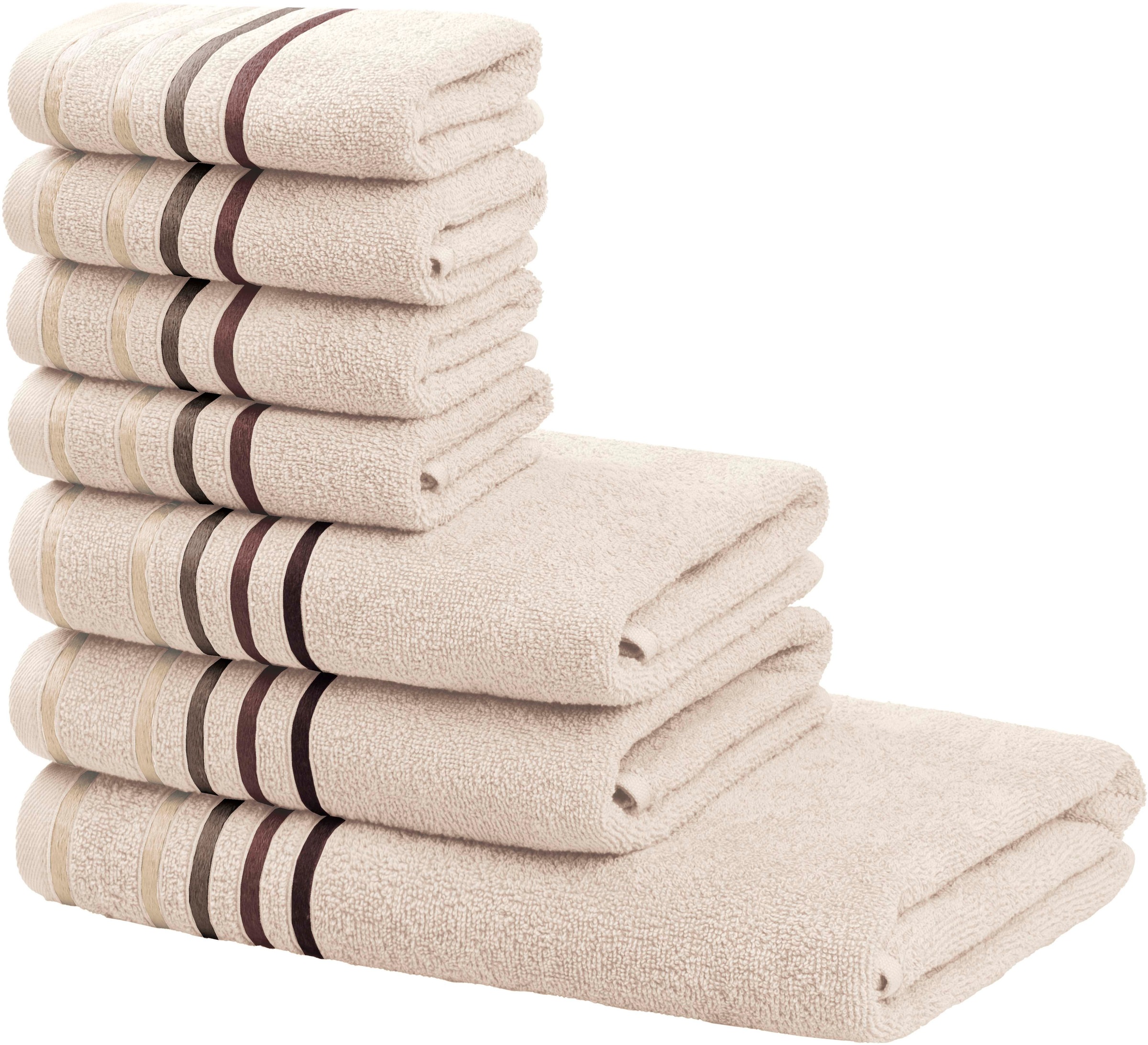 my home "Niki, Duschtuch, Handtücher und Gästetücher" Set Walkfrottee Handt günstig online kaufen