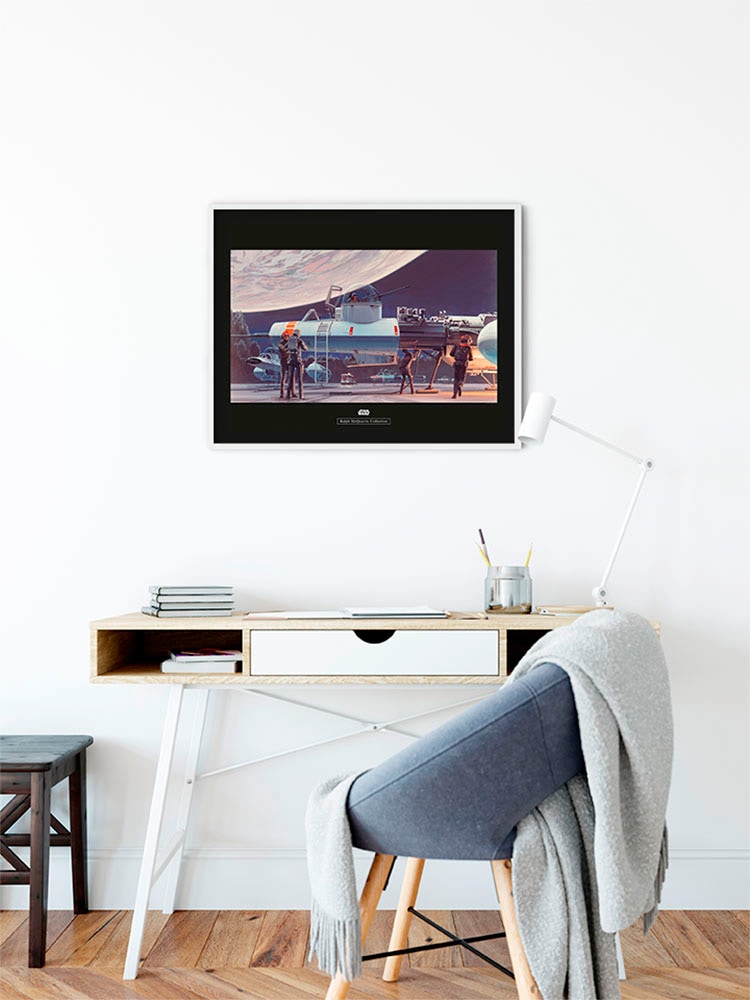Komar Bild »Star Wars Classic RMQ Yavin Hangar«, Star Wars, (1 St.), Wandbild zur Dekoration im Kinderzimmer - ohne Rahmen