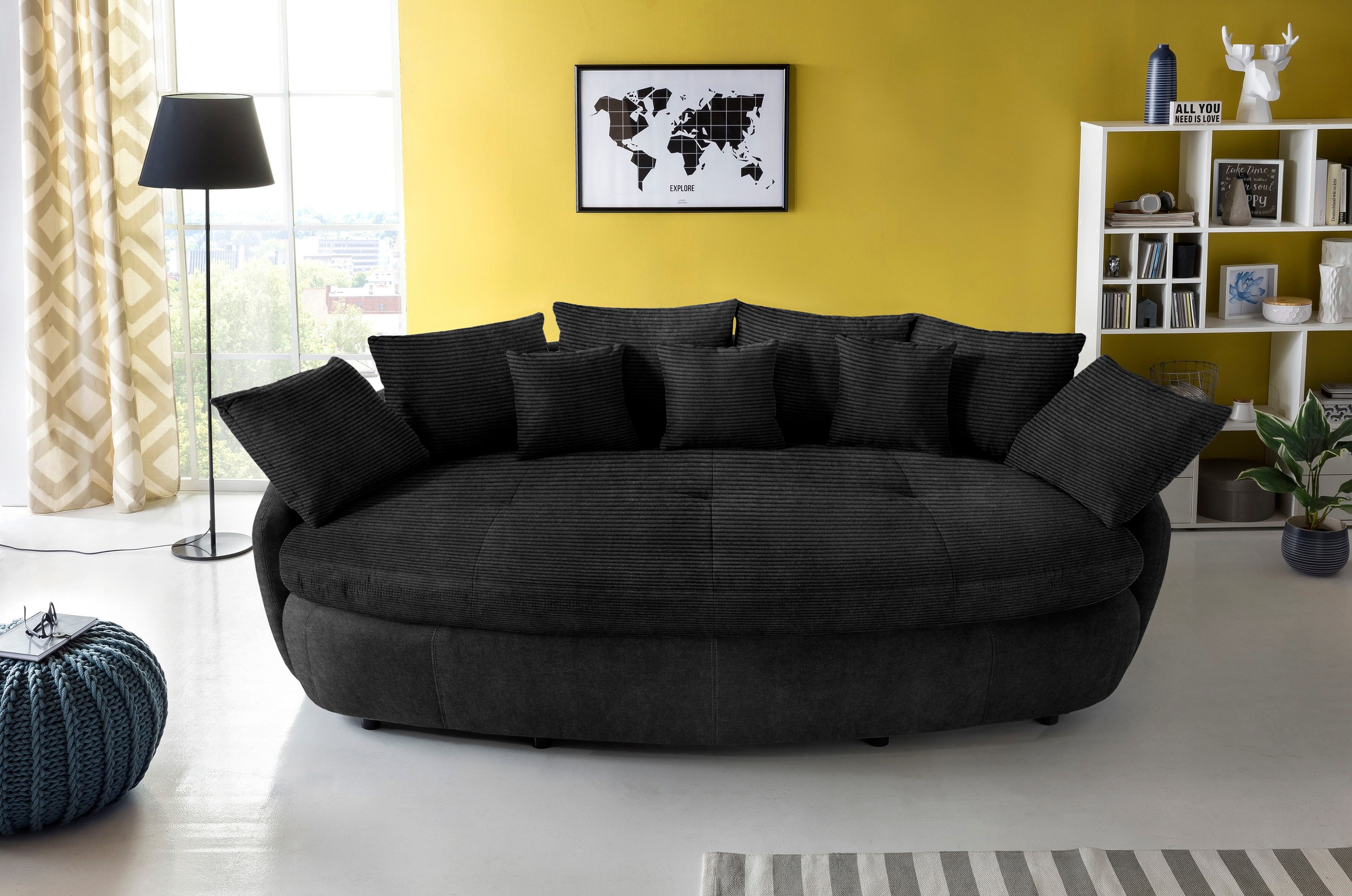 INOSIGN Big-Sofa »Aruba«, gemütliches Megasofa in XXL in organischer Form mit vielen Kissen