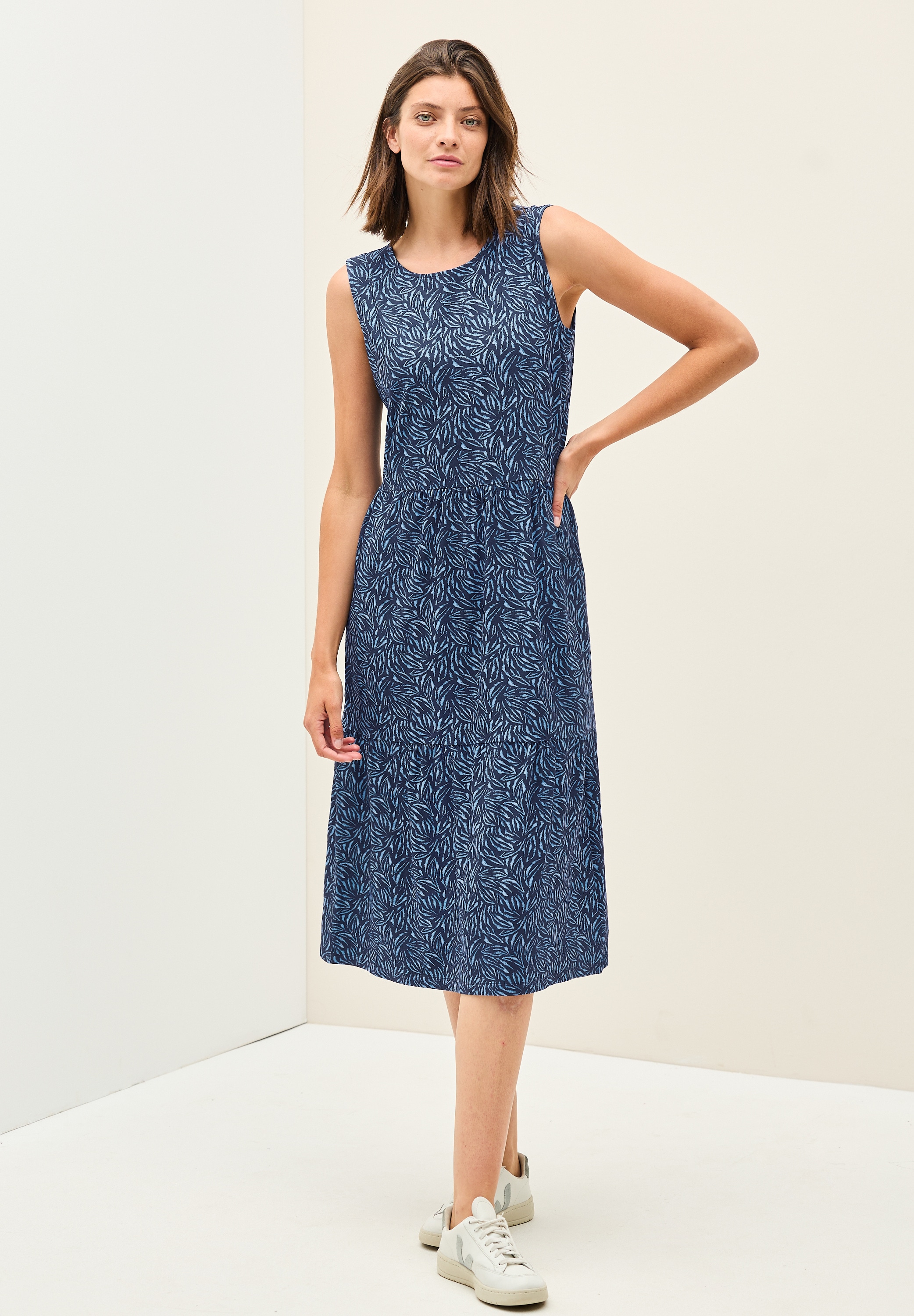 Cecil Midikleid Ohne Taschen mit Volant