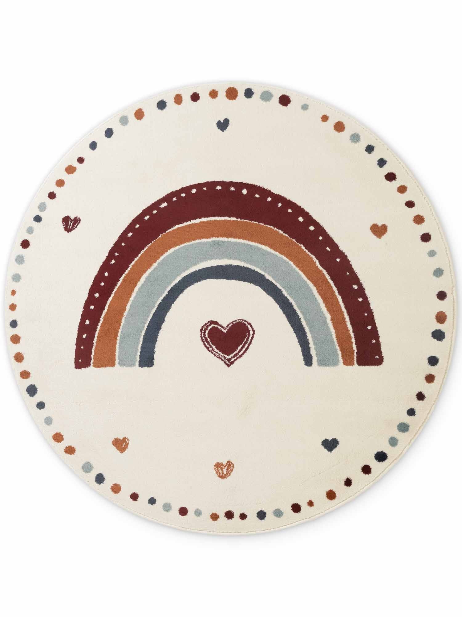 HANSE Home Kinderteppich »Luvy« rund 10 mm Höhe Pflegeleicht, Weich, Kinderzimmer, Spielteppich, Spielunterlage