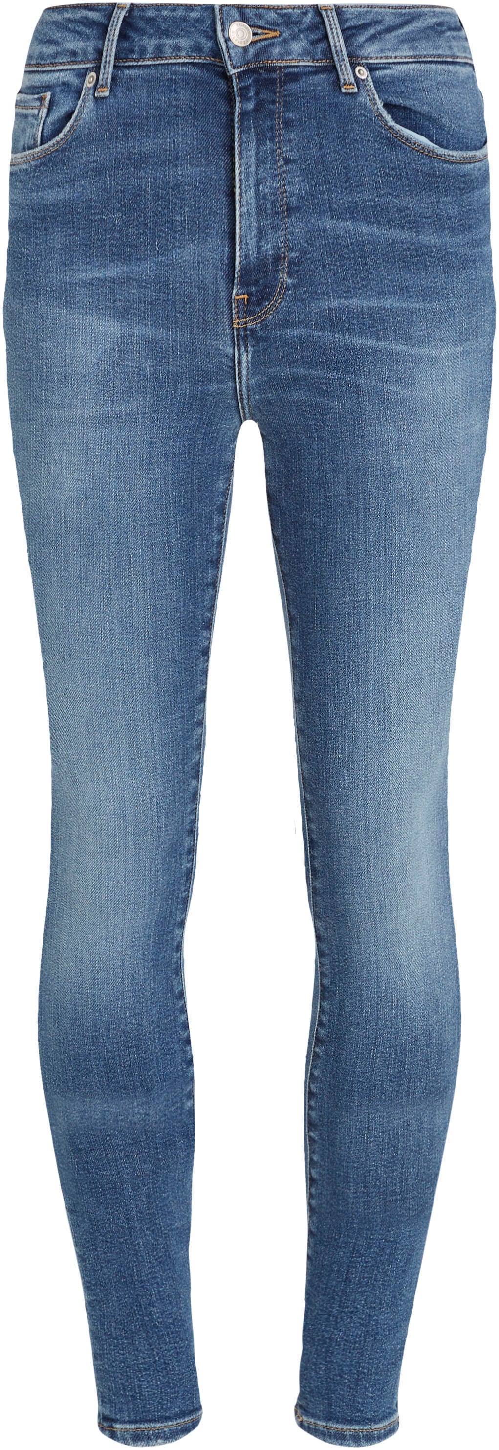 Tommy Hilfiger Curve Skinny-fit-Jeans »CRV TH HARLEM U SKINNY HW LEO«, PLUS  SIZE CURVE,mit leichten faded-out Effekten online bestellen | BAUR