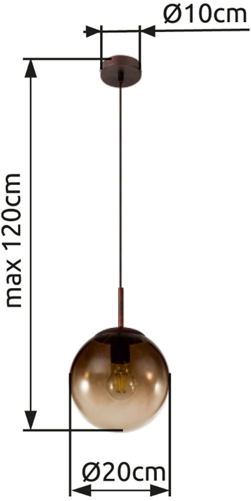 GLOBO LIGHTING Hängeleuchte »VARUS« E27 1 Stk. Hängelampe Esszimmer-Leuchte Esstischleuchte Wohnzimmer