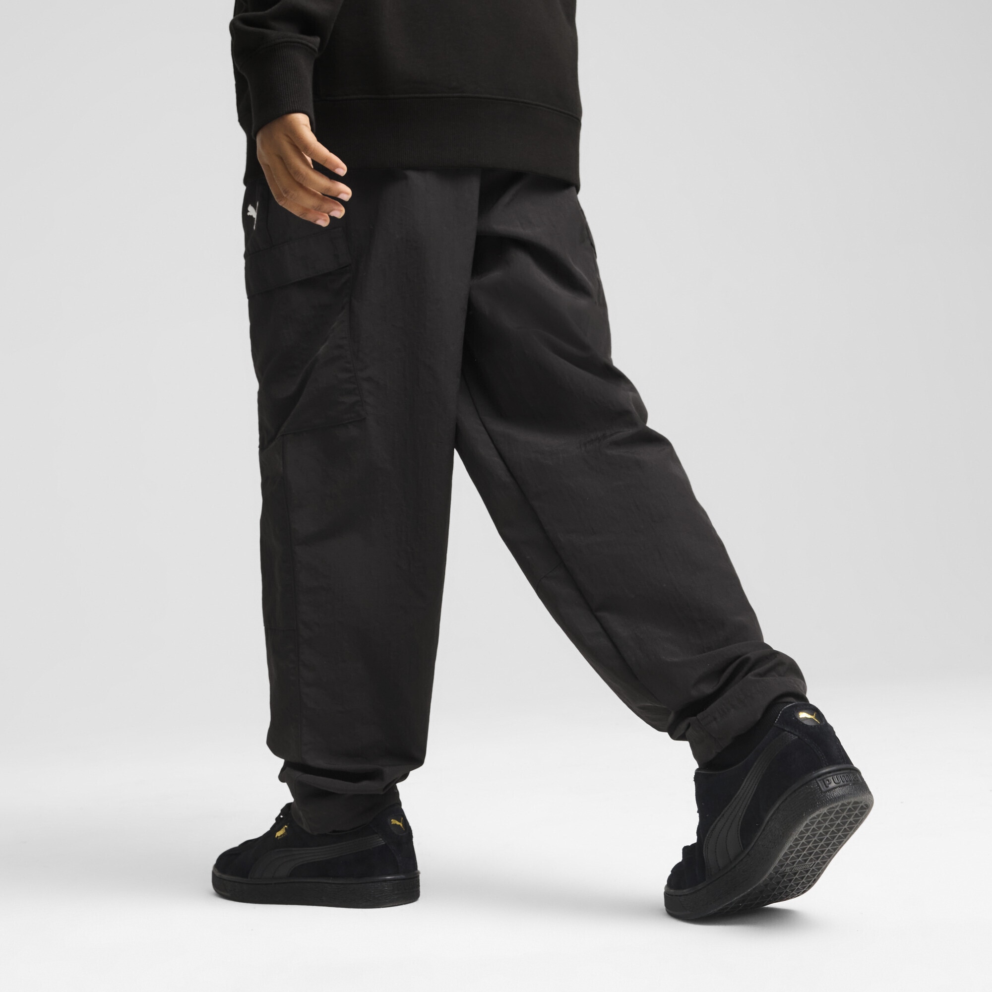 PUMA Sporthose »WARDROBE ESS Relaxed Gewebte Cargohose Jungen«