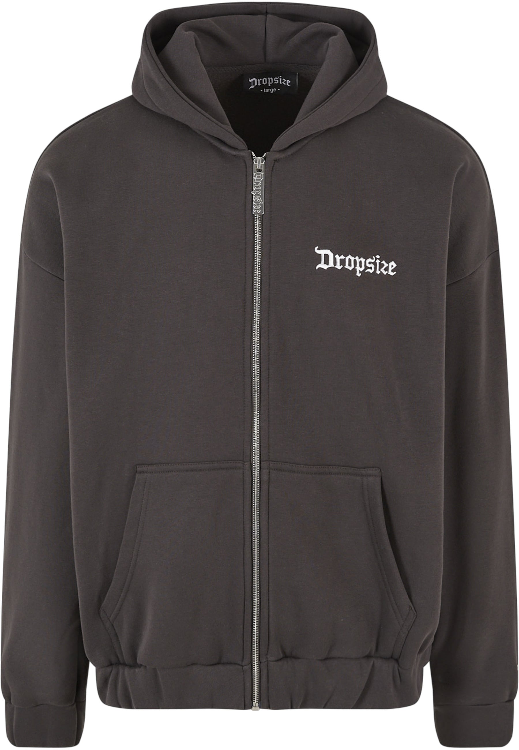 Dropsize Sweatjacke "Dropsize Herren Super Heavy Oversize Blank Zip Hoodie" günstig online kaufen