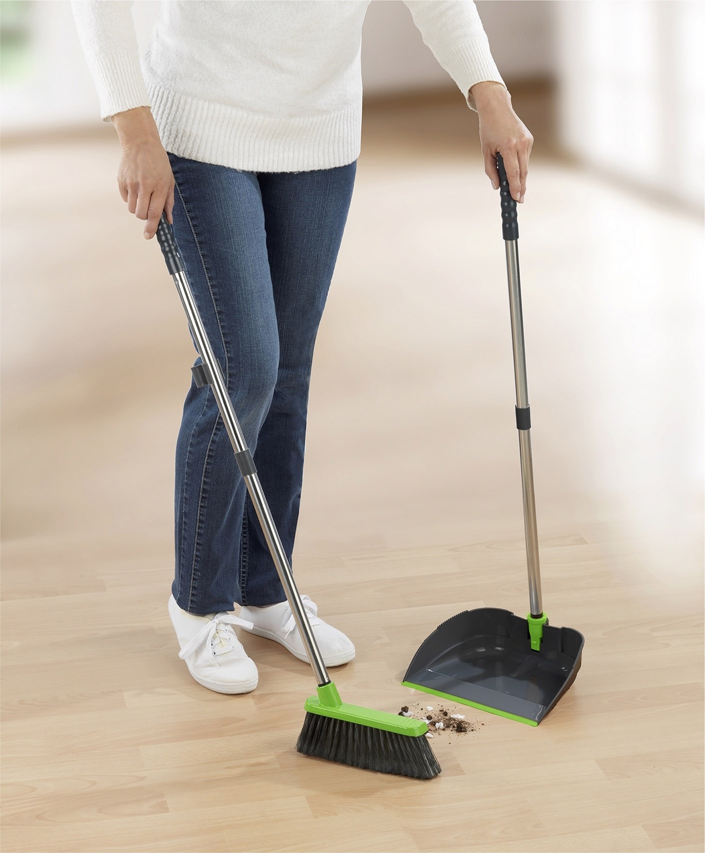 Maximex Kehrgarnitur Komplett-Set 2 Stk. aus Edelstahl klappbares Handfeger günstig online kaufen