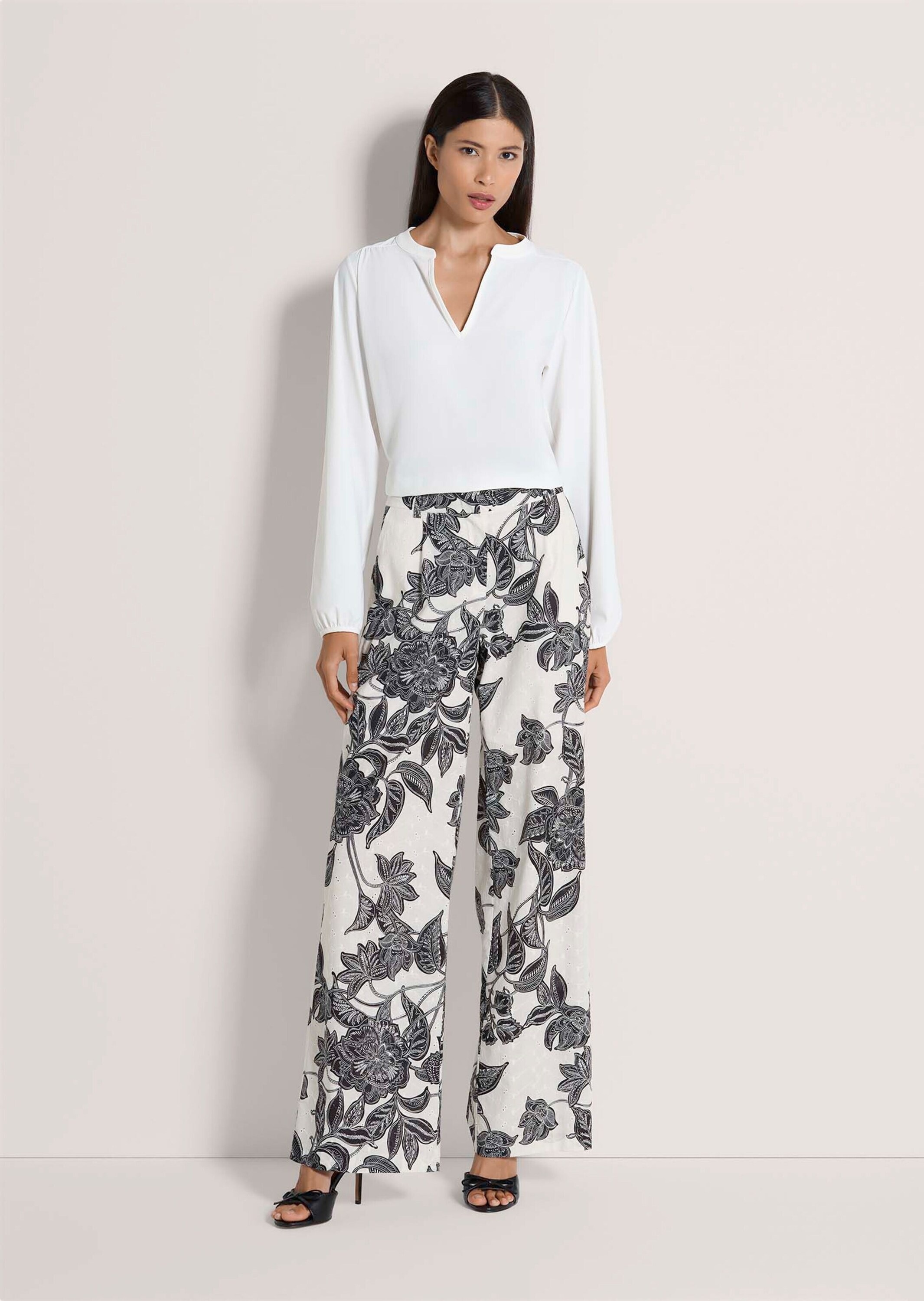 MADELEINE Chinos "Druckhose Baumwollhose mit floralem Print" günstig online kaufen