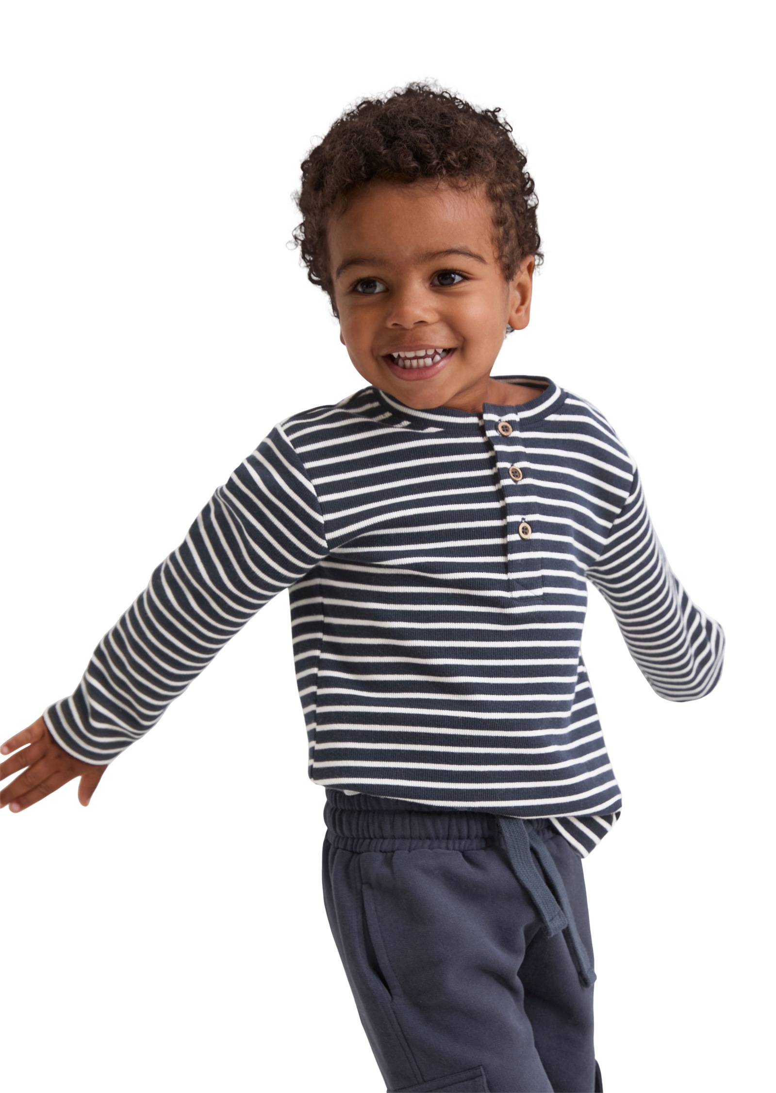 Marc O'Polo Langarmshirt »mit garngefärbtem Ringelmuster«