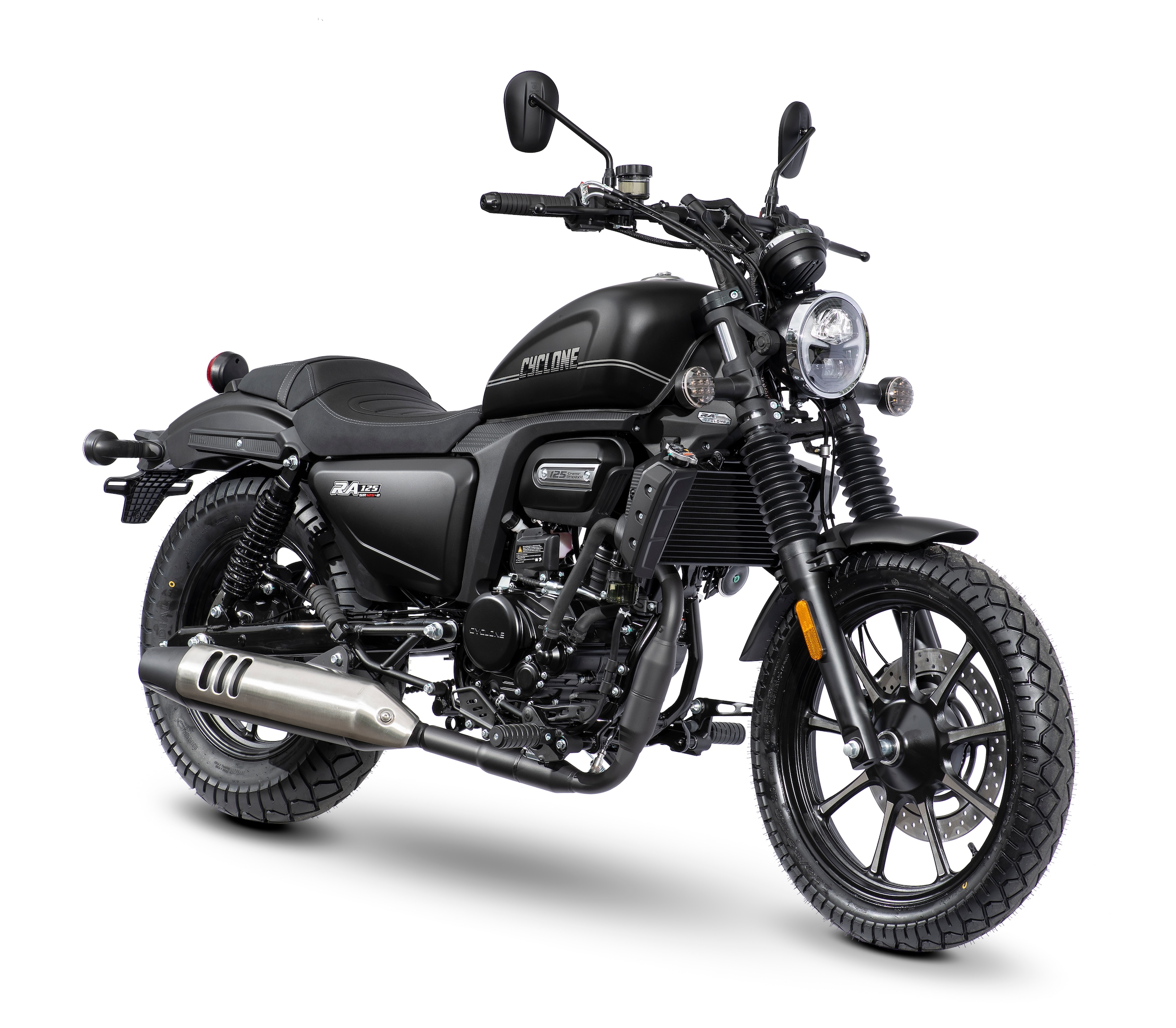 Cyclone Motorrad "RA125 Plus, 125, E5+, Cruiser" 124 cm³ 99 km/h Euro 5+ 15 11 kW, 15 PS, ABS, 125er Chopper, digitales Cockpit