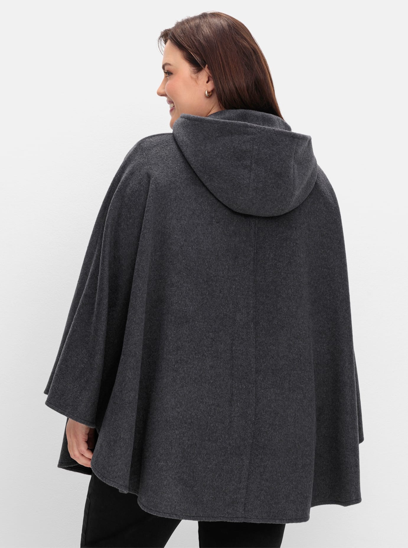 Sheego Damen Cape Grau Gr. 3 2