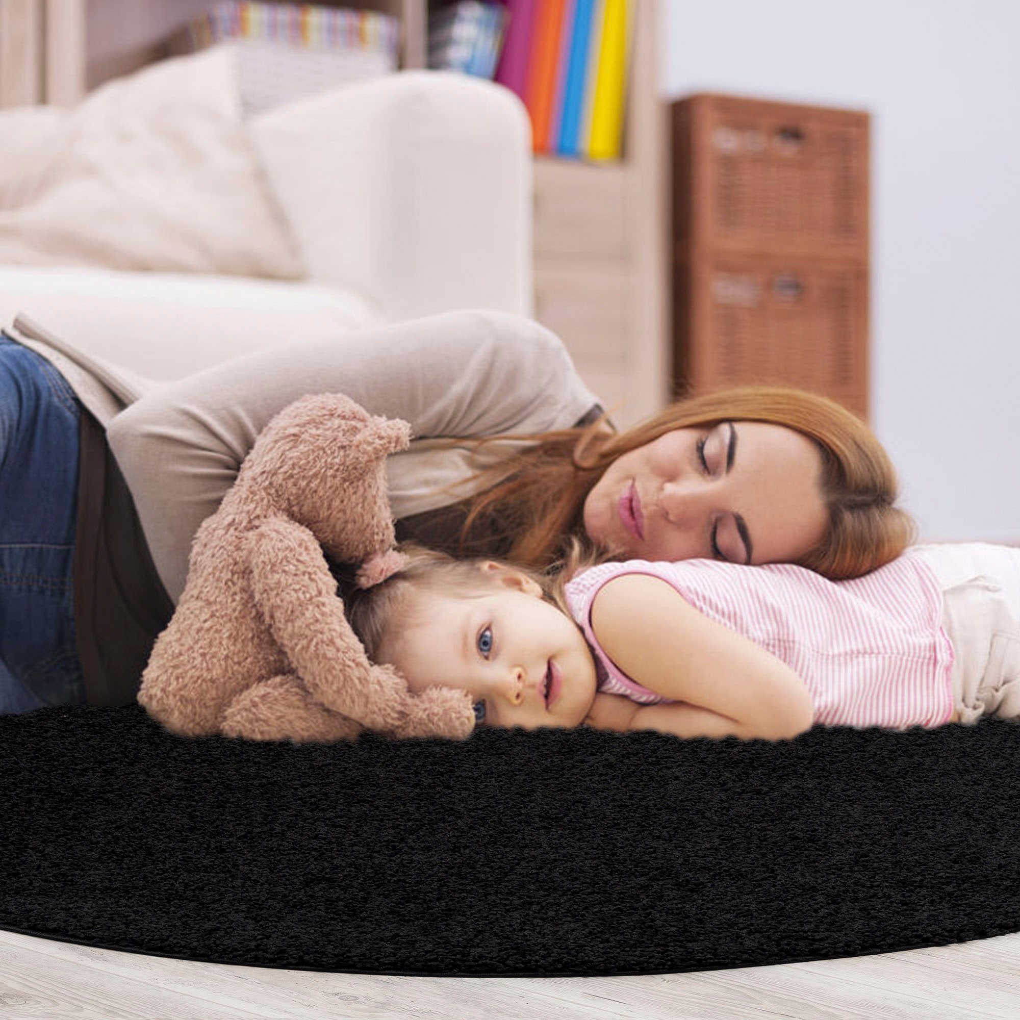 Sanat Hochflor-Teppich »LOCA«, rund, 30 mm Höhe, Wohnzimmer, Langflor, Shaggy, Schlafzimmer