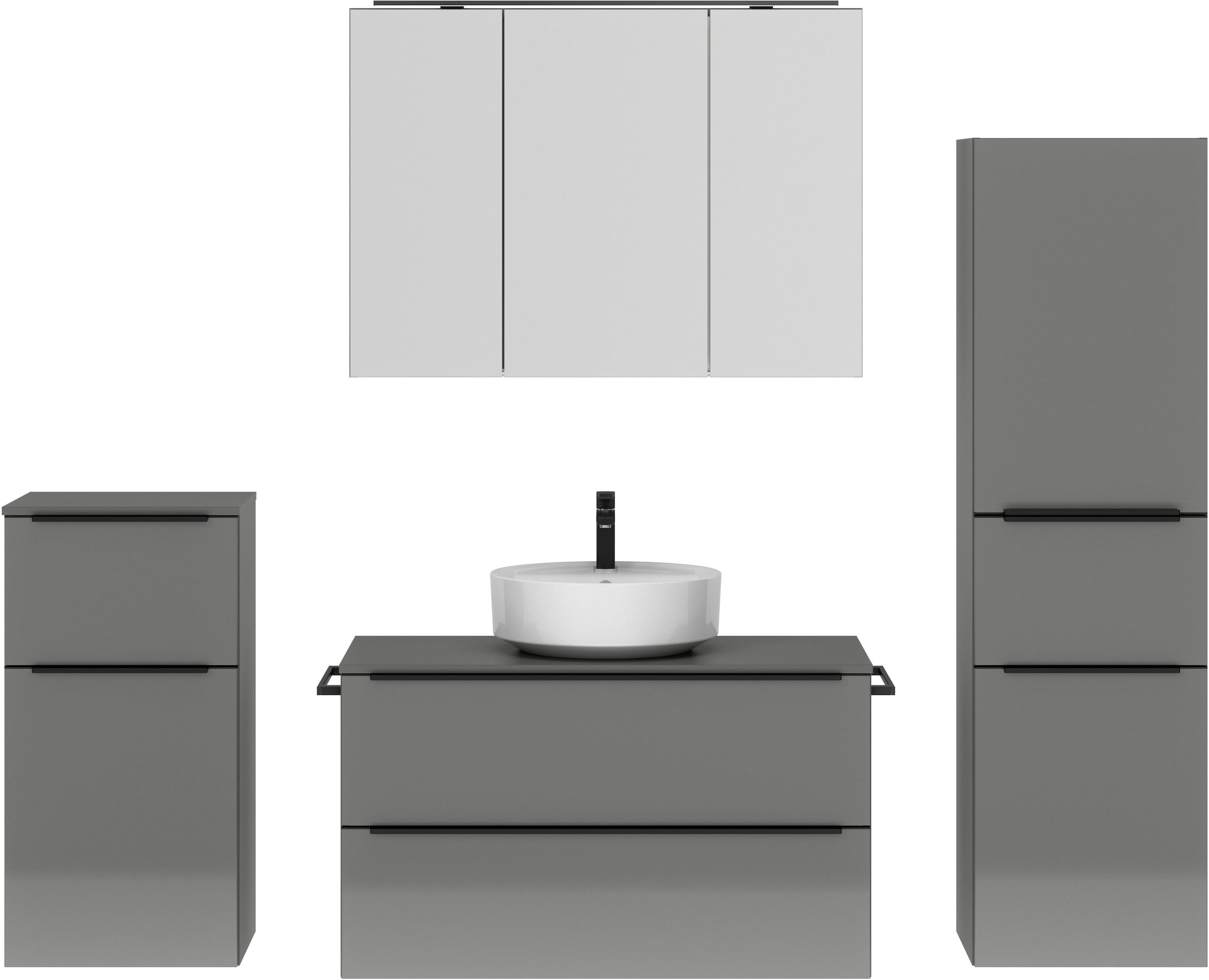 nobilia Badmöbel-Set "Alvene" vormontiert, mit Soft-Close, 4 Stk. tlg. günstig online kaufen