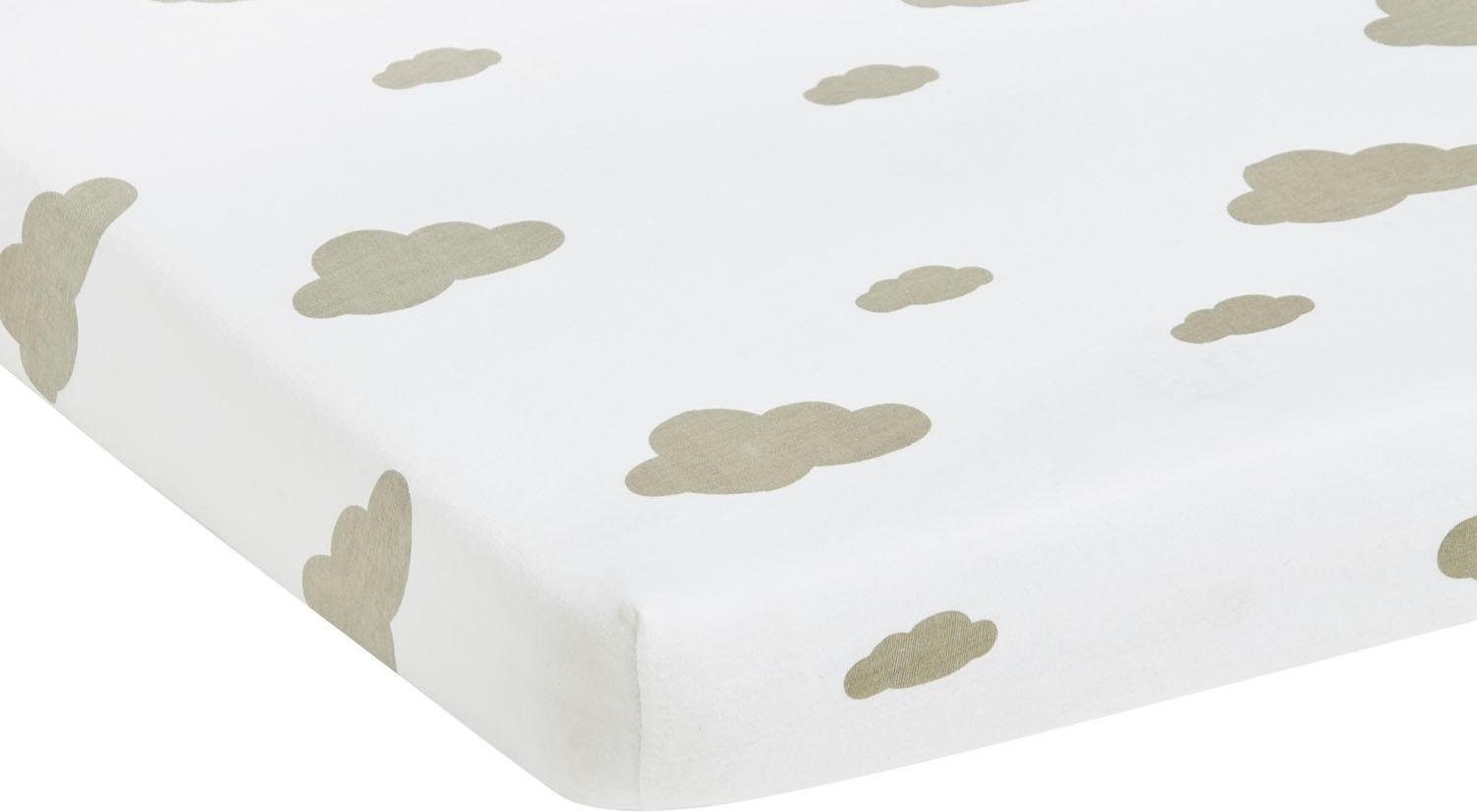 Pinolino Spannbetttuch Für Wiegen – Jersey, Grau, 90 X 55 Cm – Kuschelig, Atmungsaktiv, Für Babys