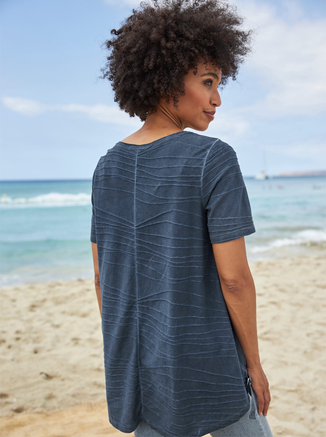 heine Rundhalsshirt "Longshirt" 1 Stk. tlg. günstig online kaufen
