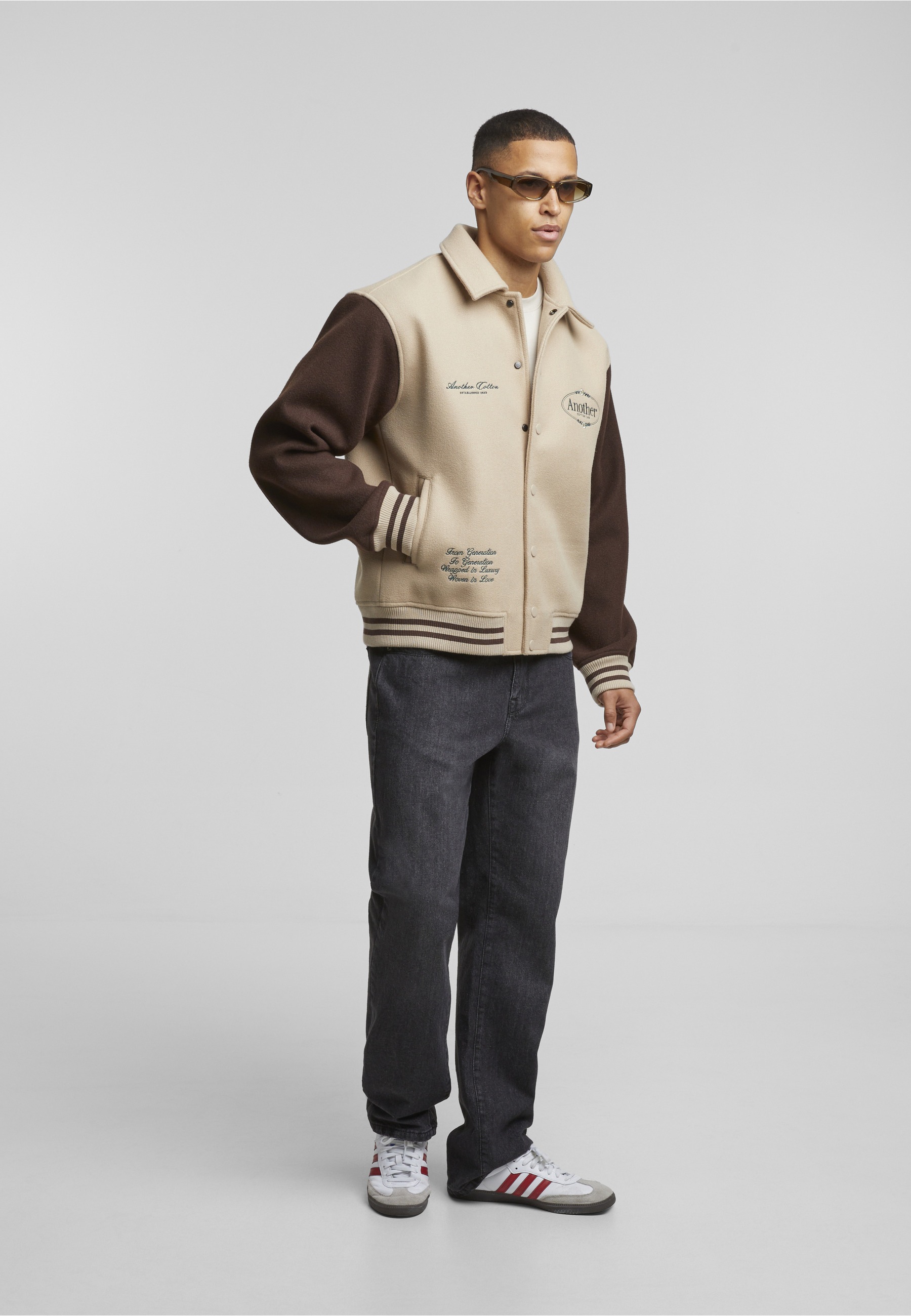Another Cotton Lab Collegejacke »Another Cotton Lab Chest Logo College Jacke« 1 Stk. tlg. ohne Kapuze