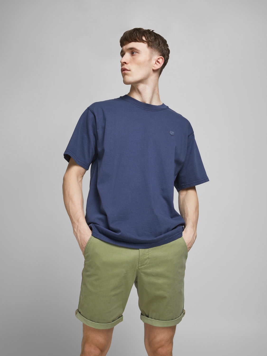 Jack & Jones Chinoshorts »JPSTBOWIE JJSHORTS S«, mit Aufschlag