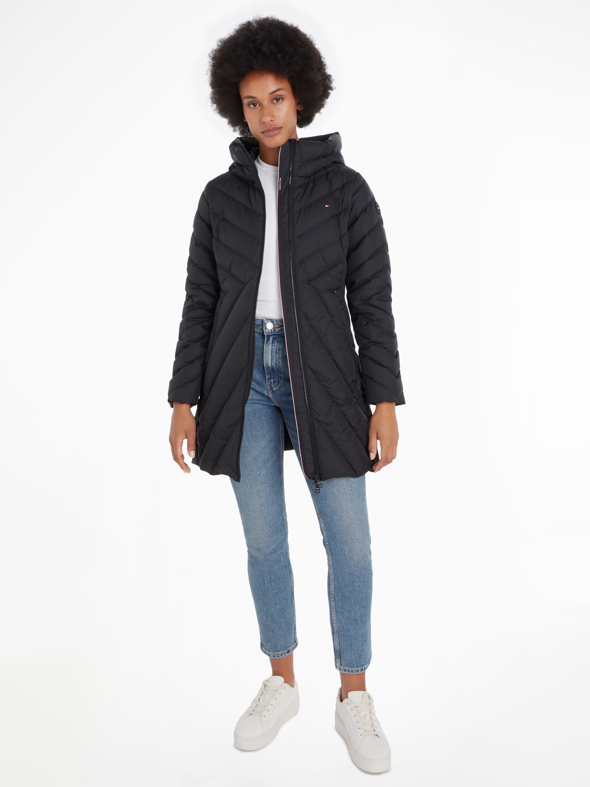 Steppmantel »CHEVRON MW PADDED COAT«, mit mittelstarker Wattierung und Tommy Hilfiger...