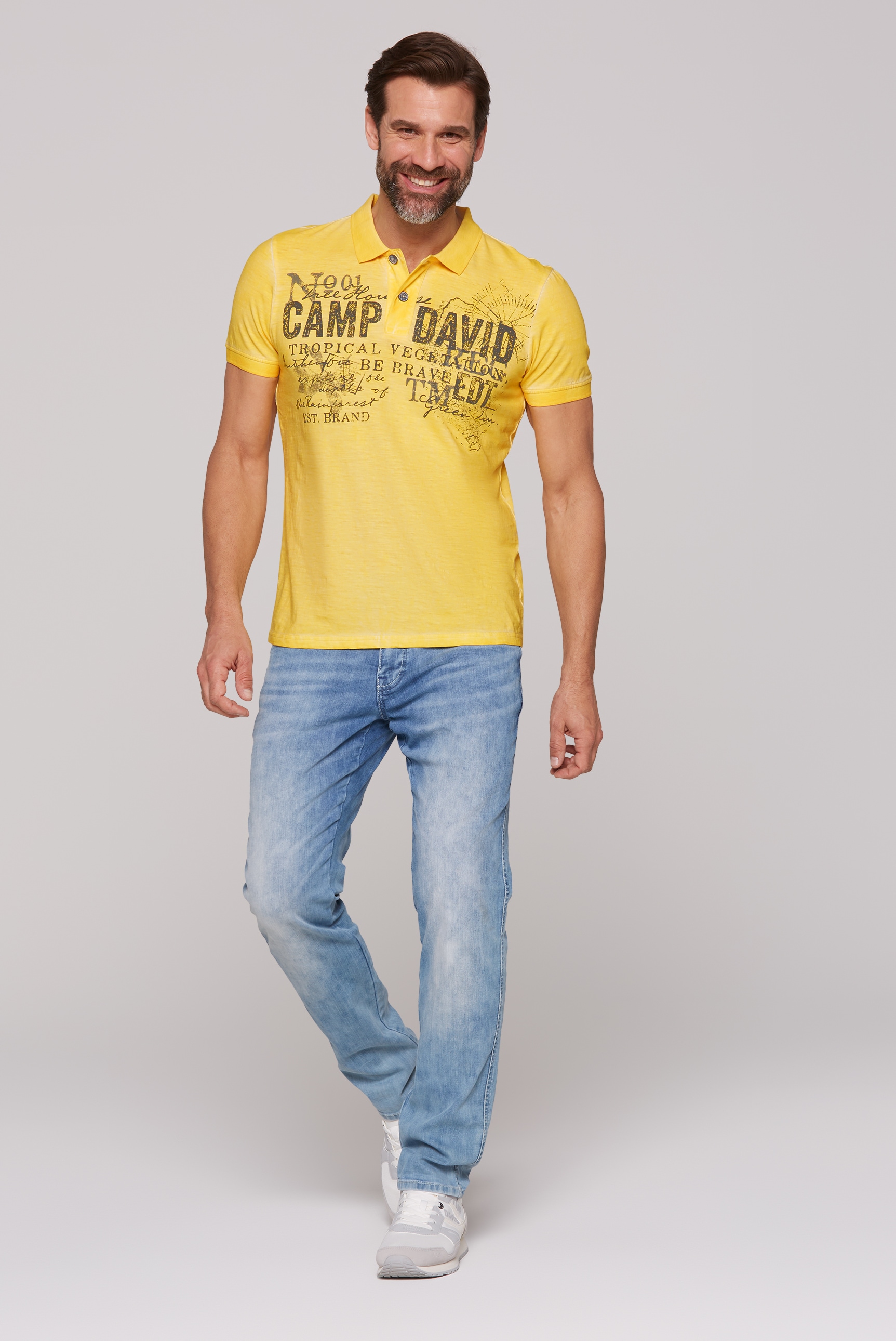 CAMP DAVID Poloshirt, aus Baumwolle