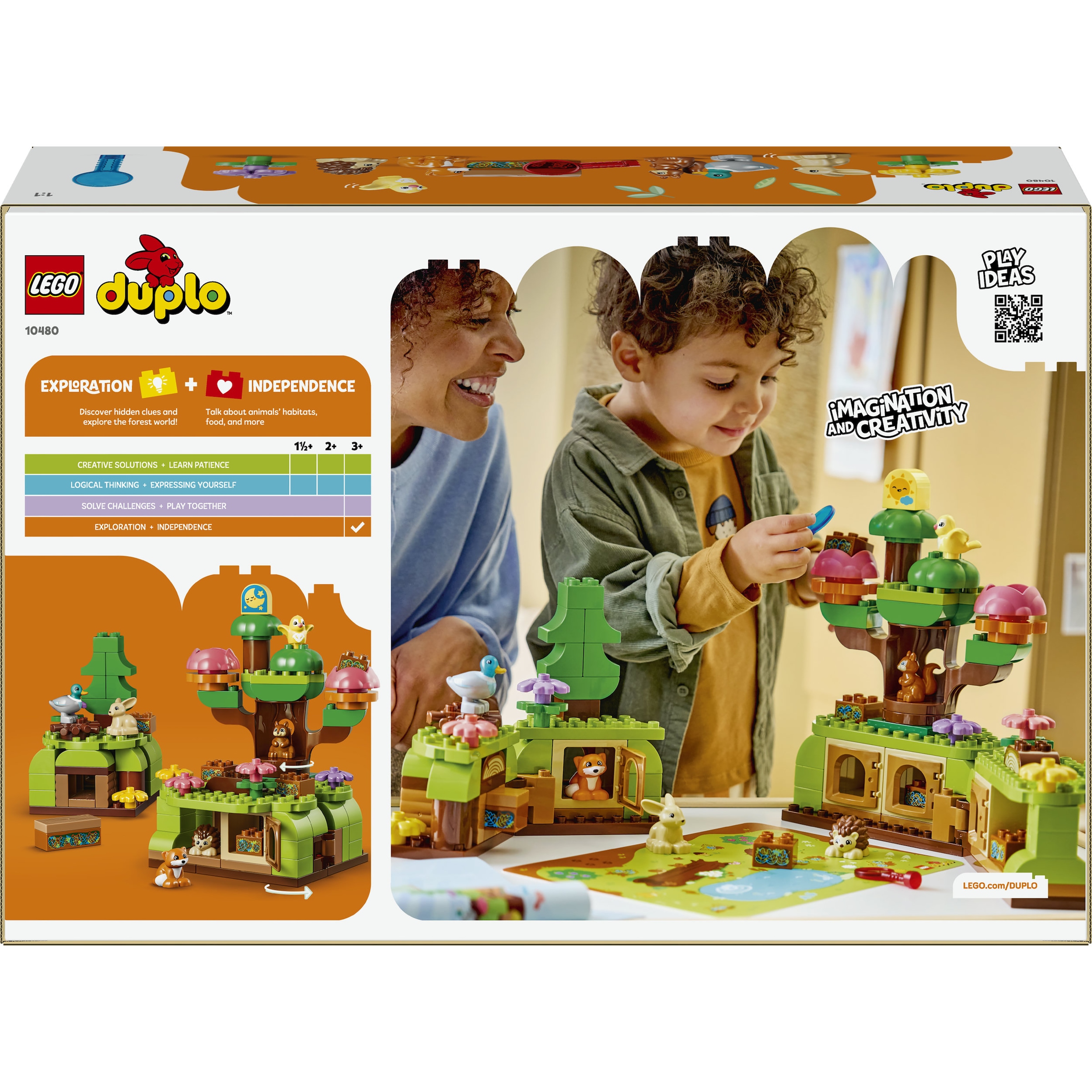 LEGO® Konstruktionsspielsteine »Wald mit wilden Tieren (10480), LEGO DUPLO Town« Made in Europe