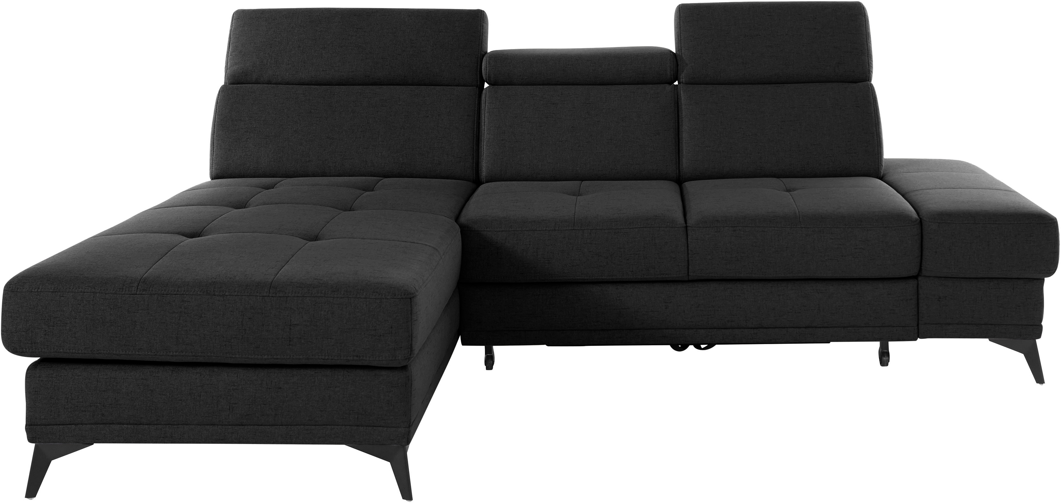 OTTO home Ecksofa "Cardiz L-Form" inkl.Kopfteilverstellung und Federkern wahlweise mit Schlaffunktion
