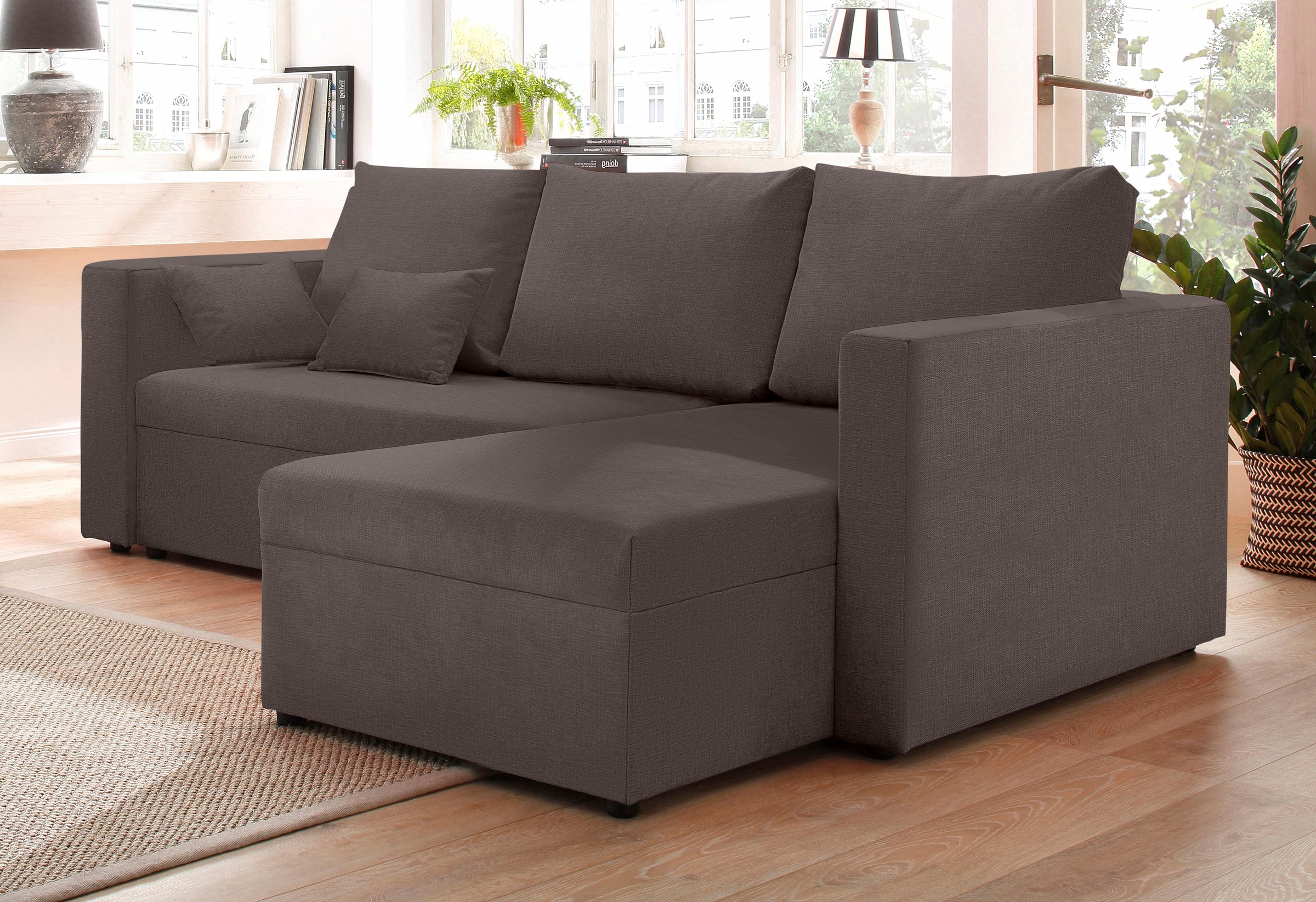 Home affaire Ecksofa "Pur L-Form", wahlweise mit Bettfunktion günstig online kaufen