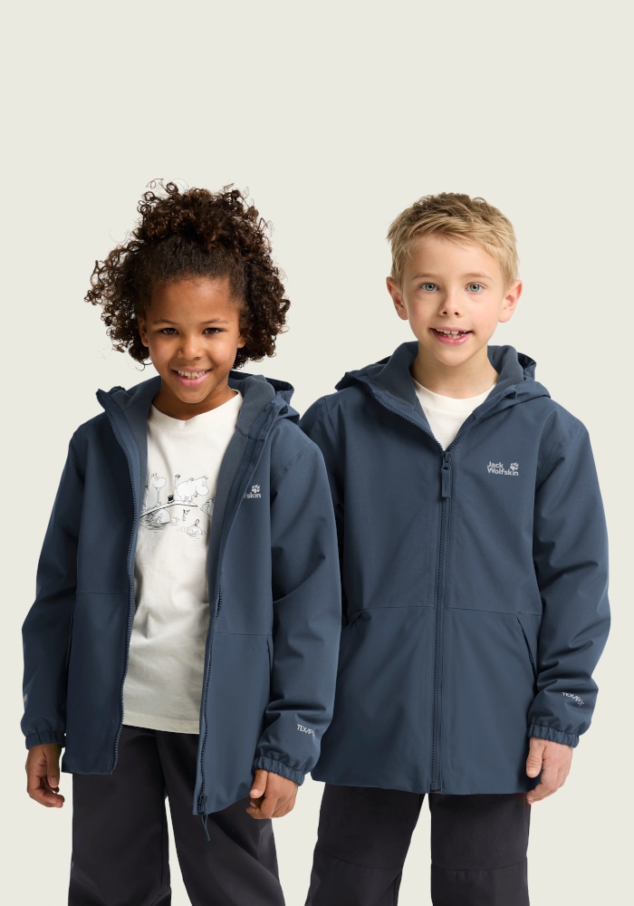 Jack Wolfskin Outdoorjacke "SNOW DAYS JKT KIDS" für Kinder, wasserdichte Ausstattung, mit kuscheligem Innenfutter
