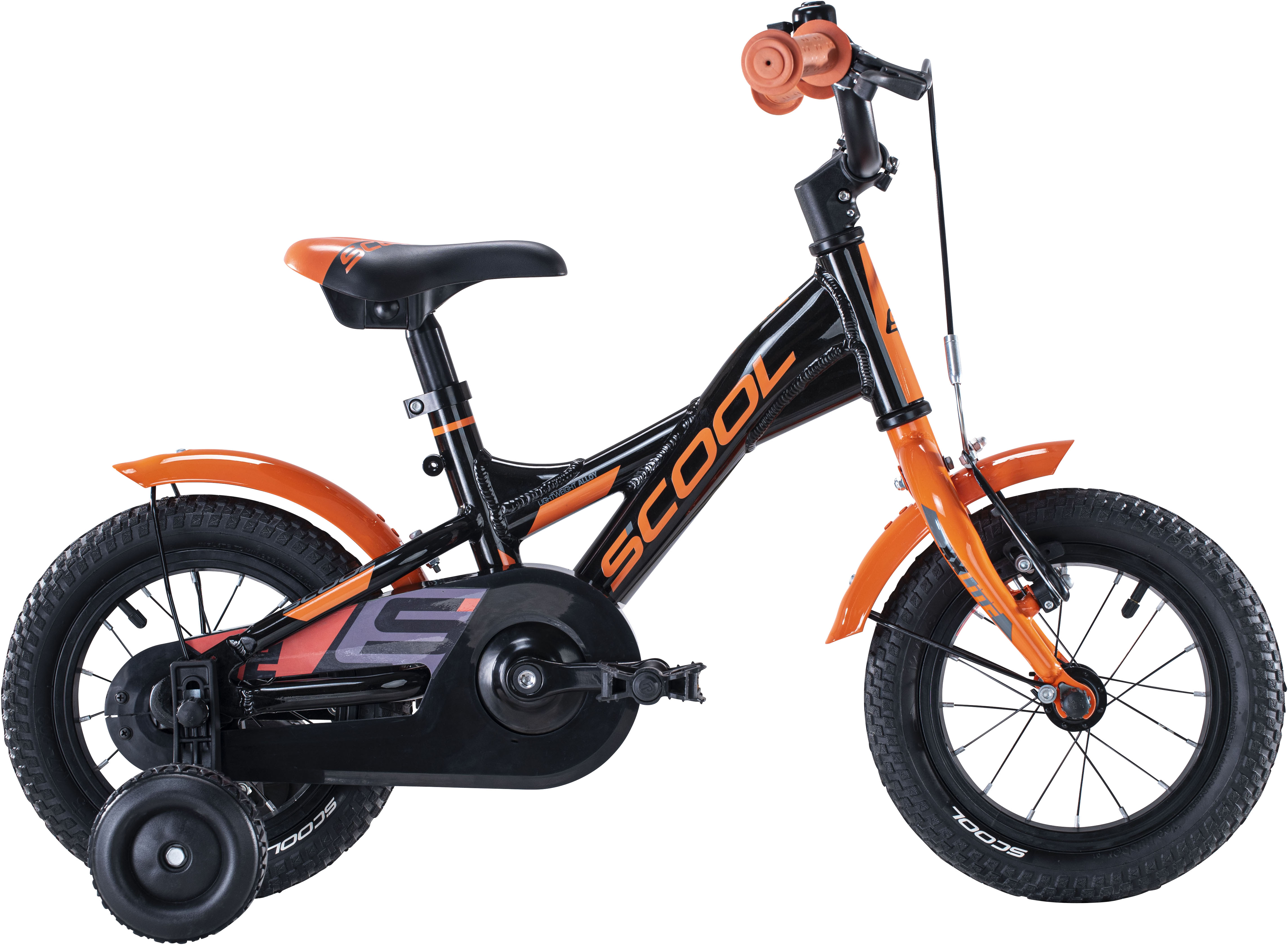S’COOL Kinderfahrrad "SCOOL XXlite 12-1S - Black/Orange" 1 Gang ohne Schaltung
