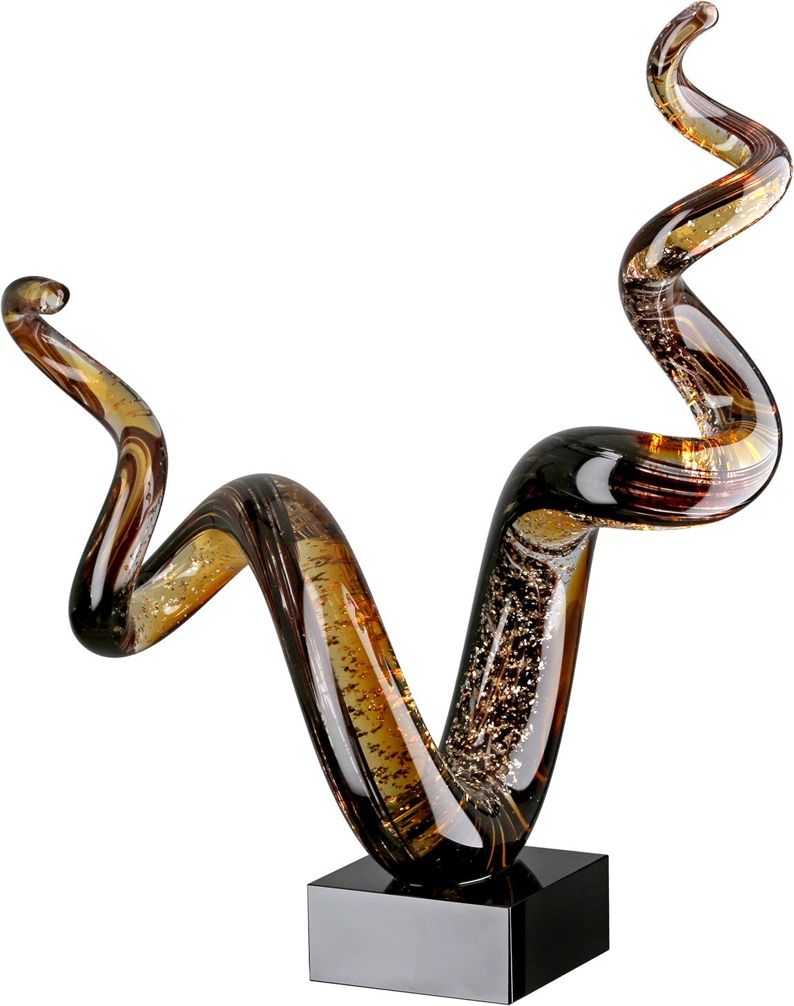 GILDE Skulptur "Skulptur Tabas schwarz" Abstrakt modern Designskulptur Dekoobjekt Wohnzimmerdeko