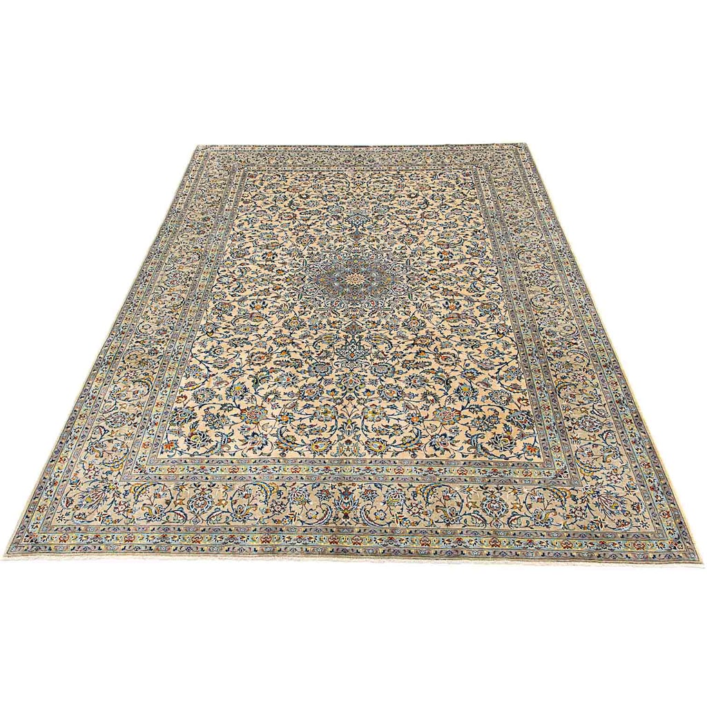 Wohnen Teppiche morgenland Wollteppich »Moud Felder 386 x 298 cm«, rechteckig, 1 mm Höhe, Unikat mit Zertifikat mehrfarbig